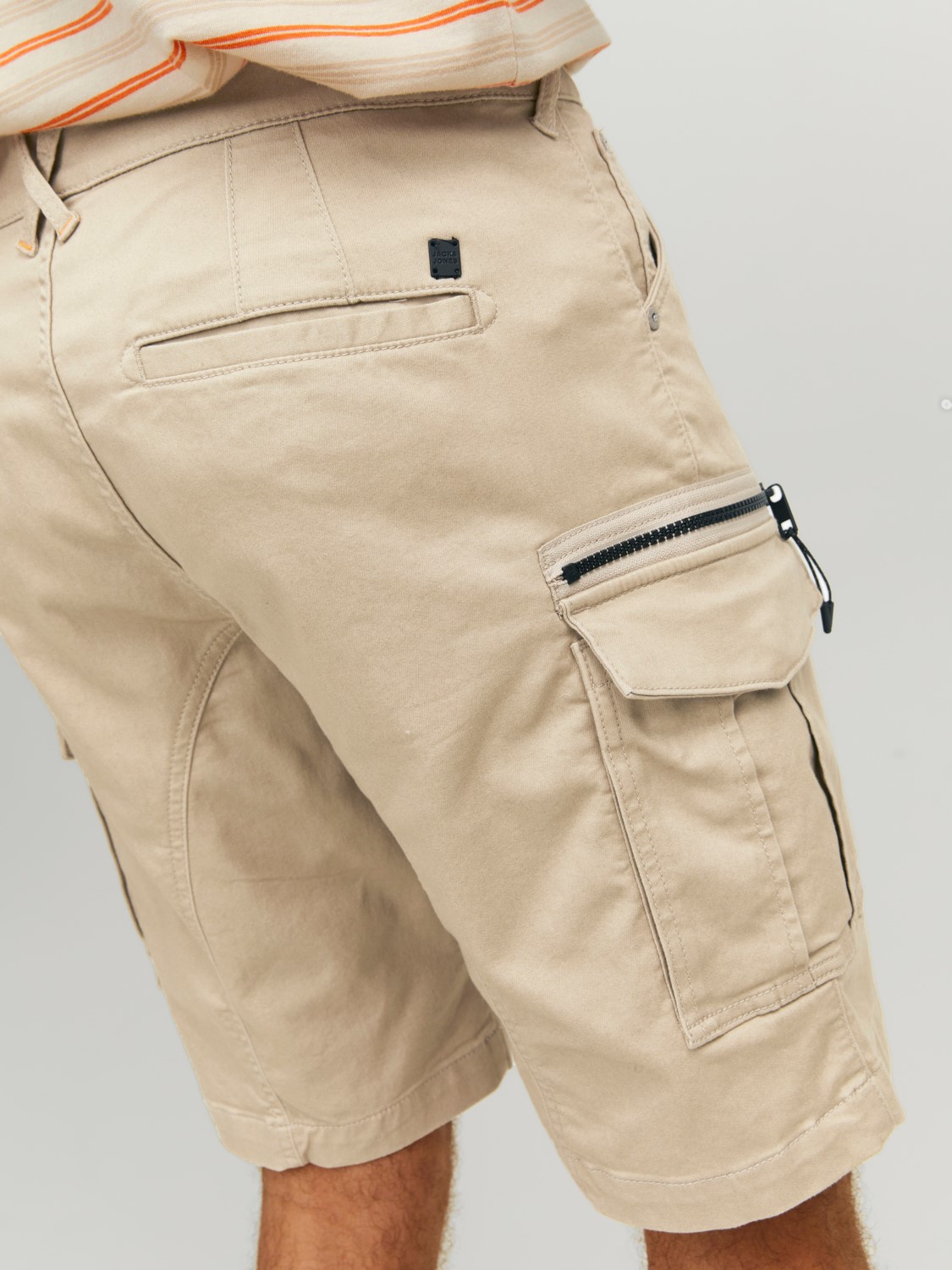 JACK & JONES Dex Cargo Shorts loose fit, heren cargo korte broek, beige