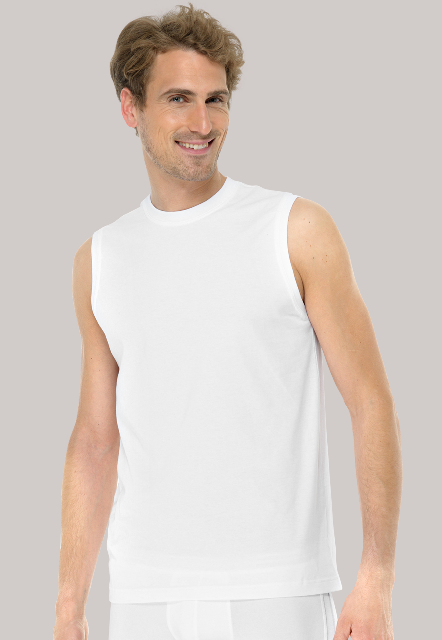 SCHIESSER American T-shirt tanktops (2-pack), muscle shirt O-hals, wit 