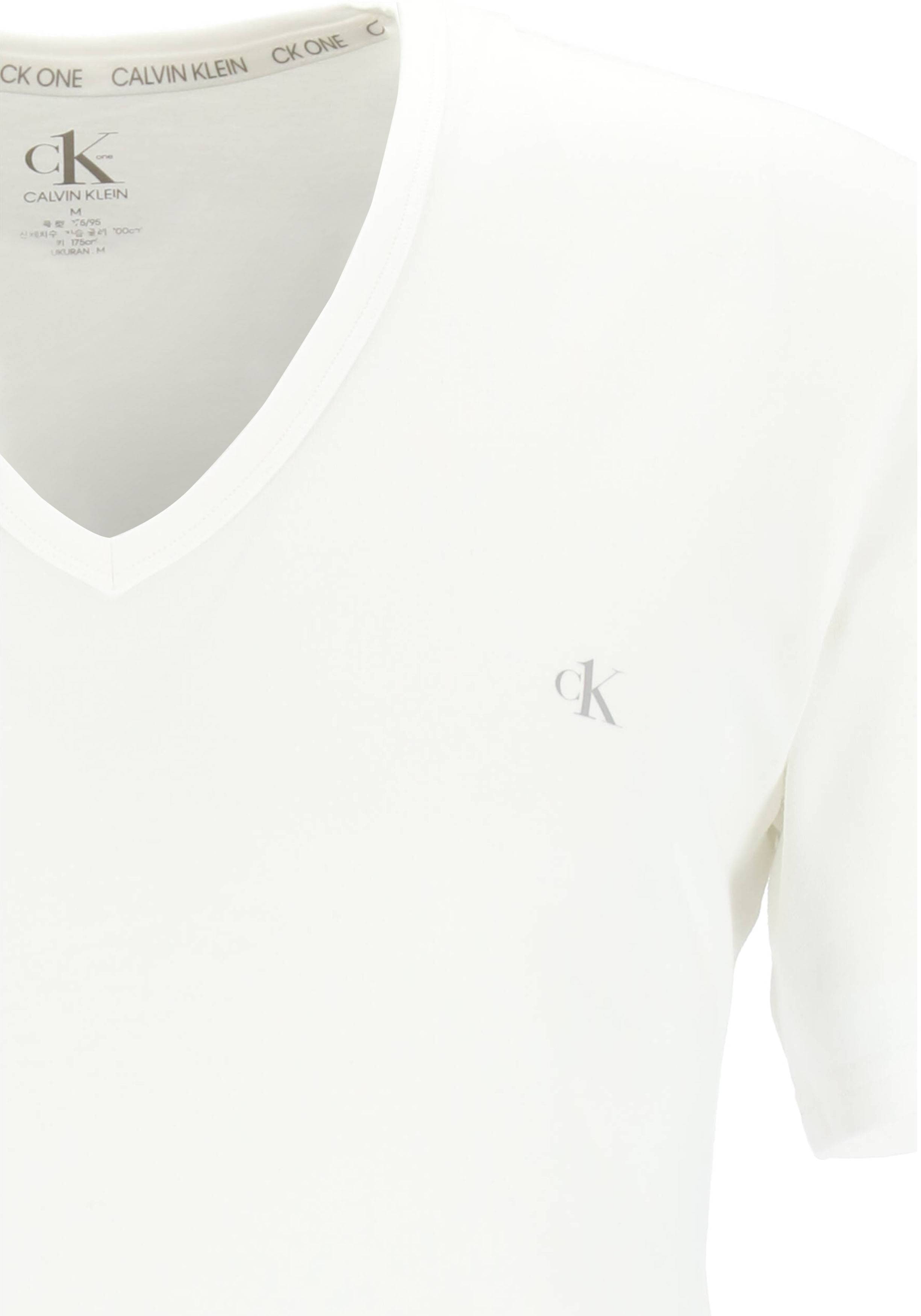 Calvin Klein CK ONE cotton V- neck T-shirts (2-pack), heren T-shirts V-hals, wit