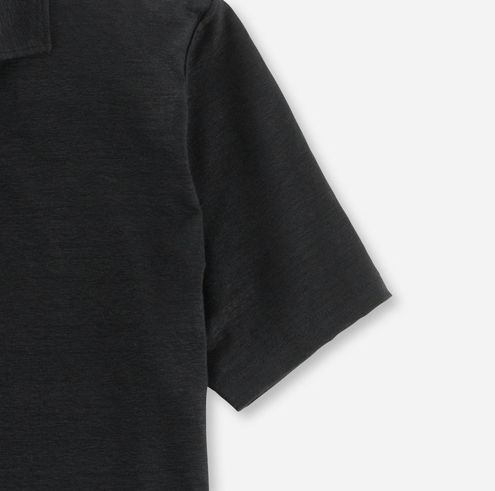 OLYMP Polo Level 5 Casual, slim fit polo, zwart