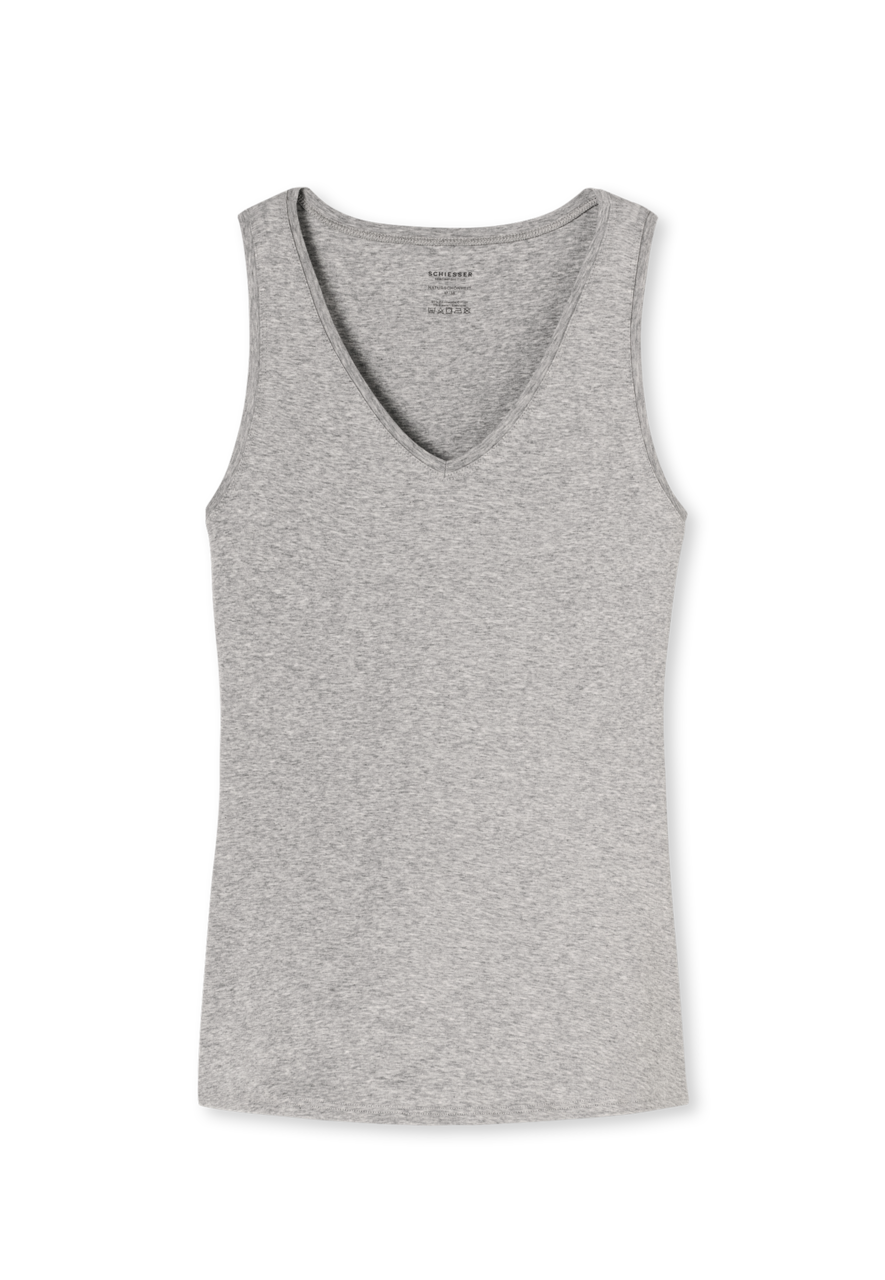 SCHIESSER Naturschonheit singlet (1-pack), dames hemd grijsmelange