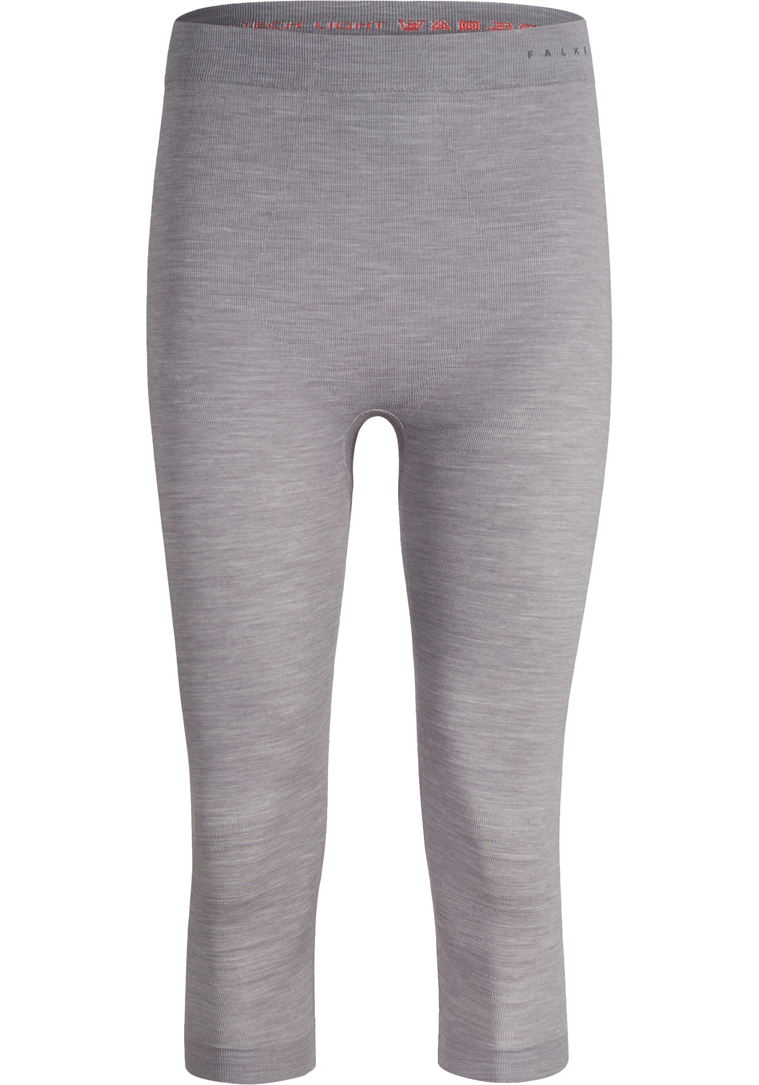 FALKE heren 3/4 tights Wool-Tech Light, thermobroek, grijs (grey-heather)