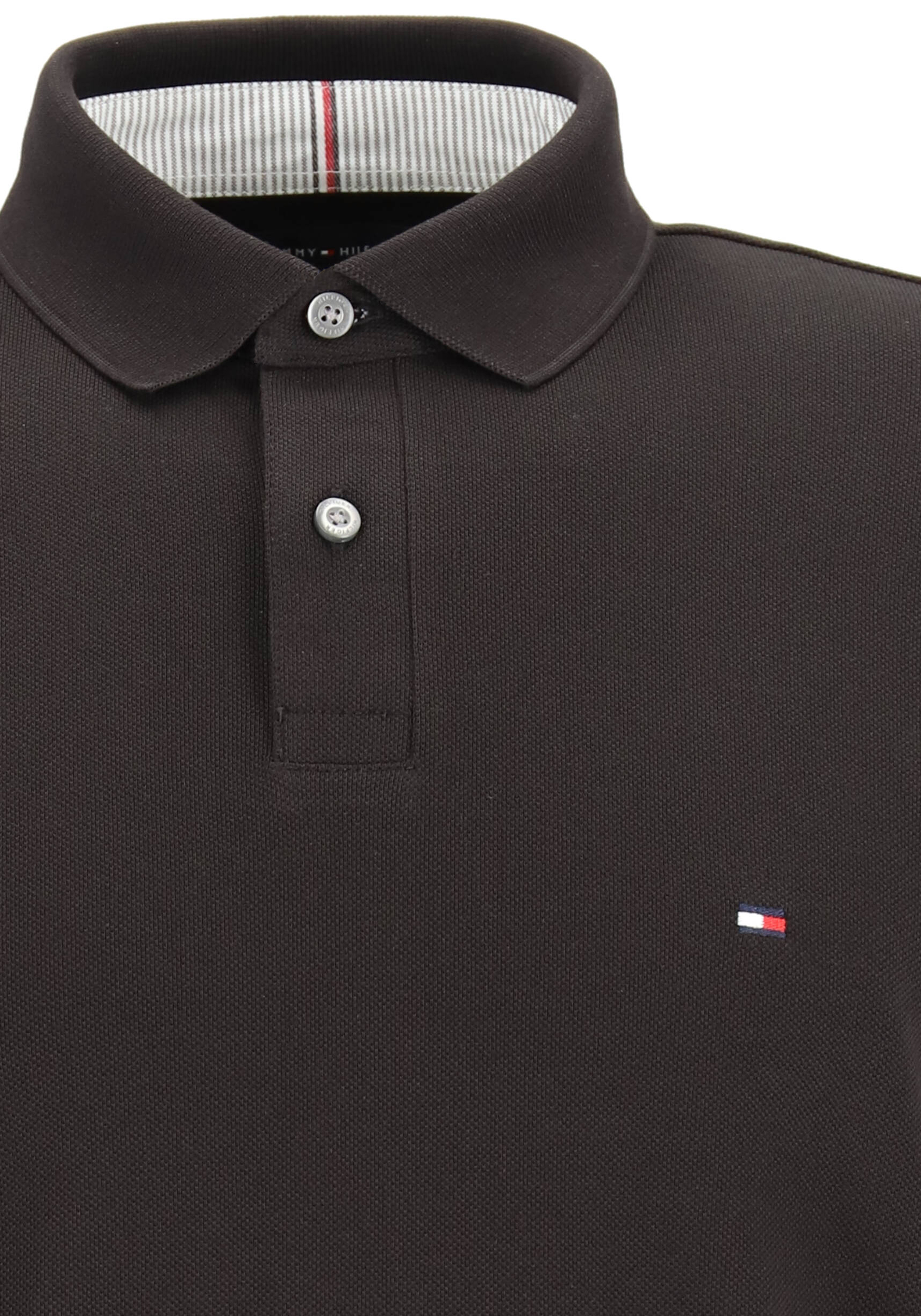 Tommy Hilfiger 1985 regular long sleeve polo, zwart