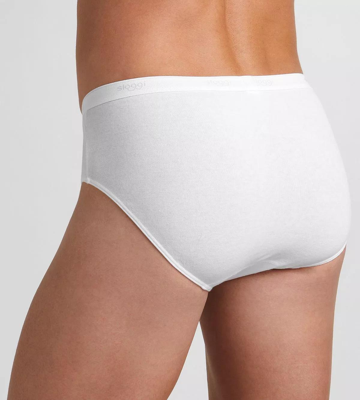 Sloggi Men Basic Midi, heren slip met smalle zijkanten (1-pack), wit