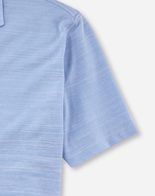 OLYMP Level Five Casual body fit polo, lichtblauw