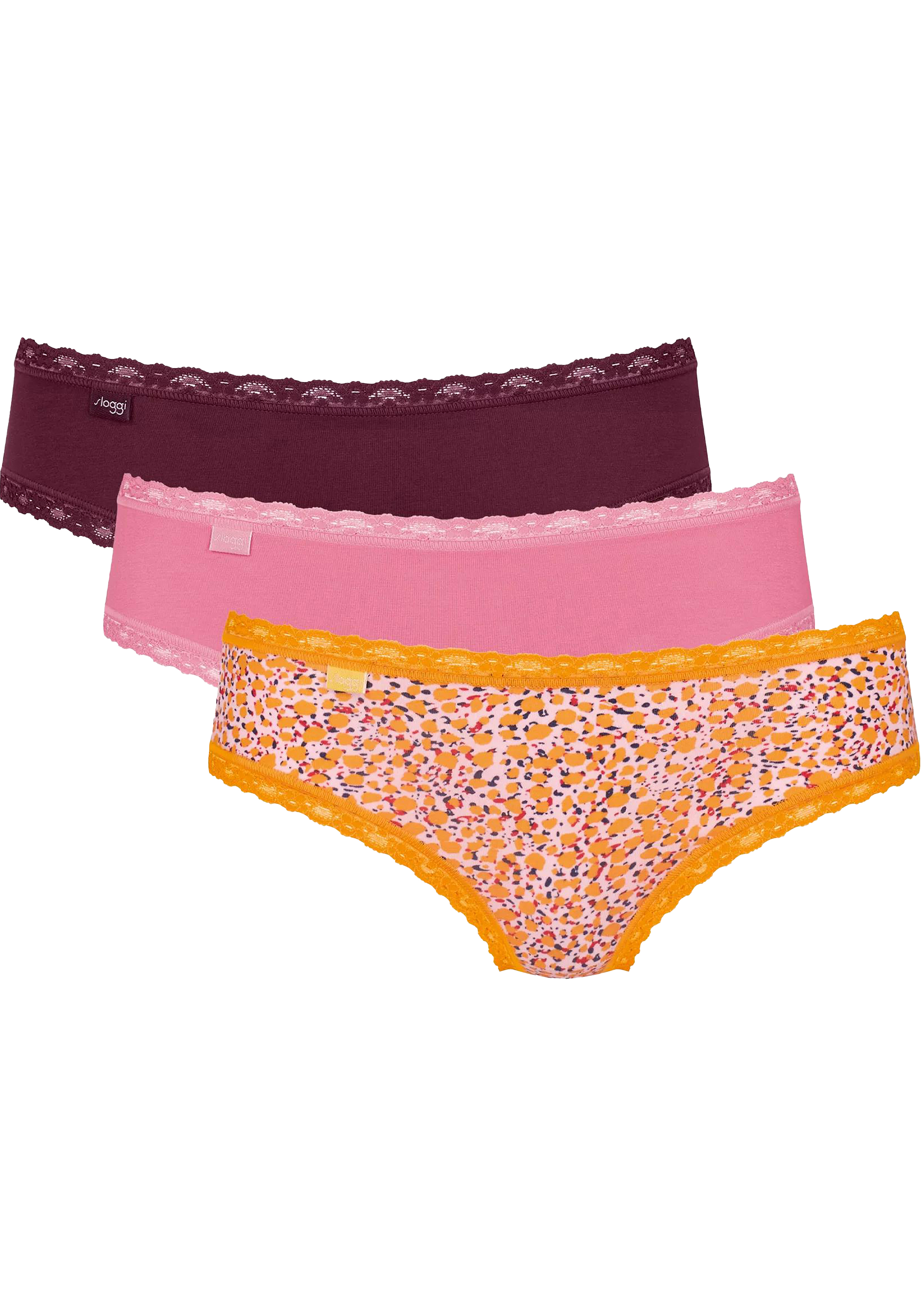 Sloggi Women 24/7 Weekend Hipster (3-pack), dames slip, verschillende kleuren