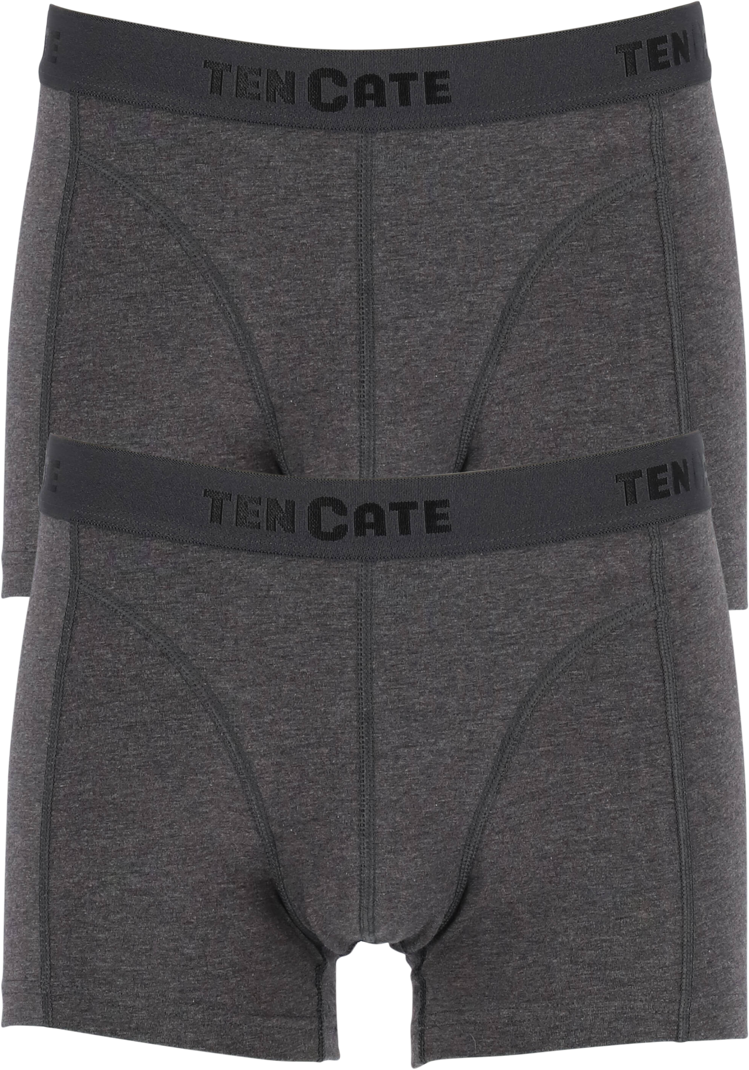 TEN CATE Basics men shorty (2-pack), heren boxers kort, antraciet grijs melange