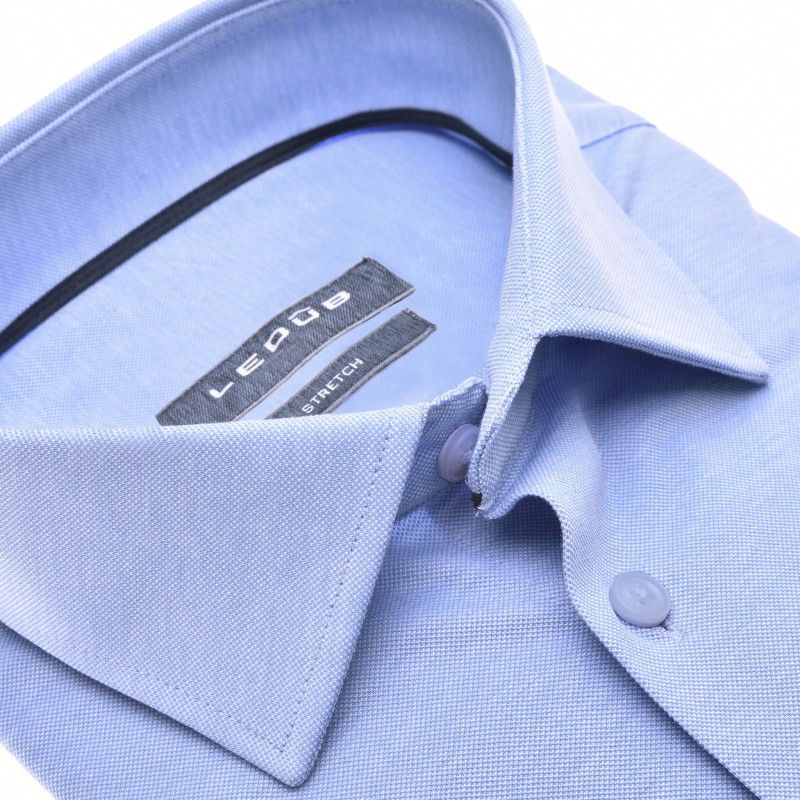 Ledub modern fit overhemd, middenblauw