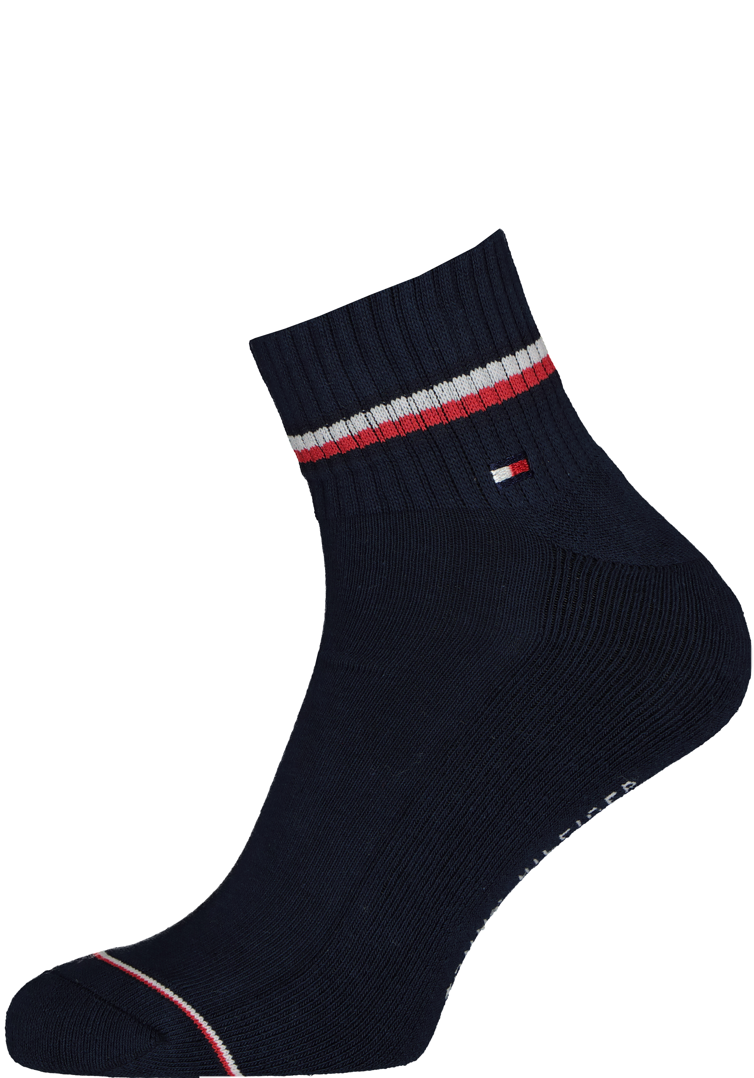 Tommy Hilfiger Iconic Quarter Socks (2-pack), heren sneaker sportsokken katoen, donkerblauw