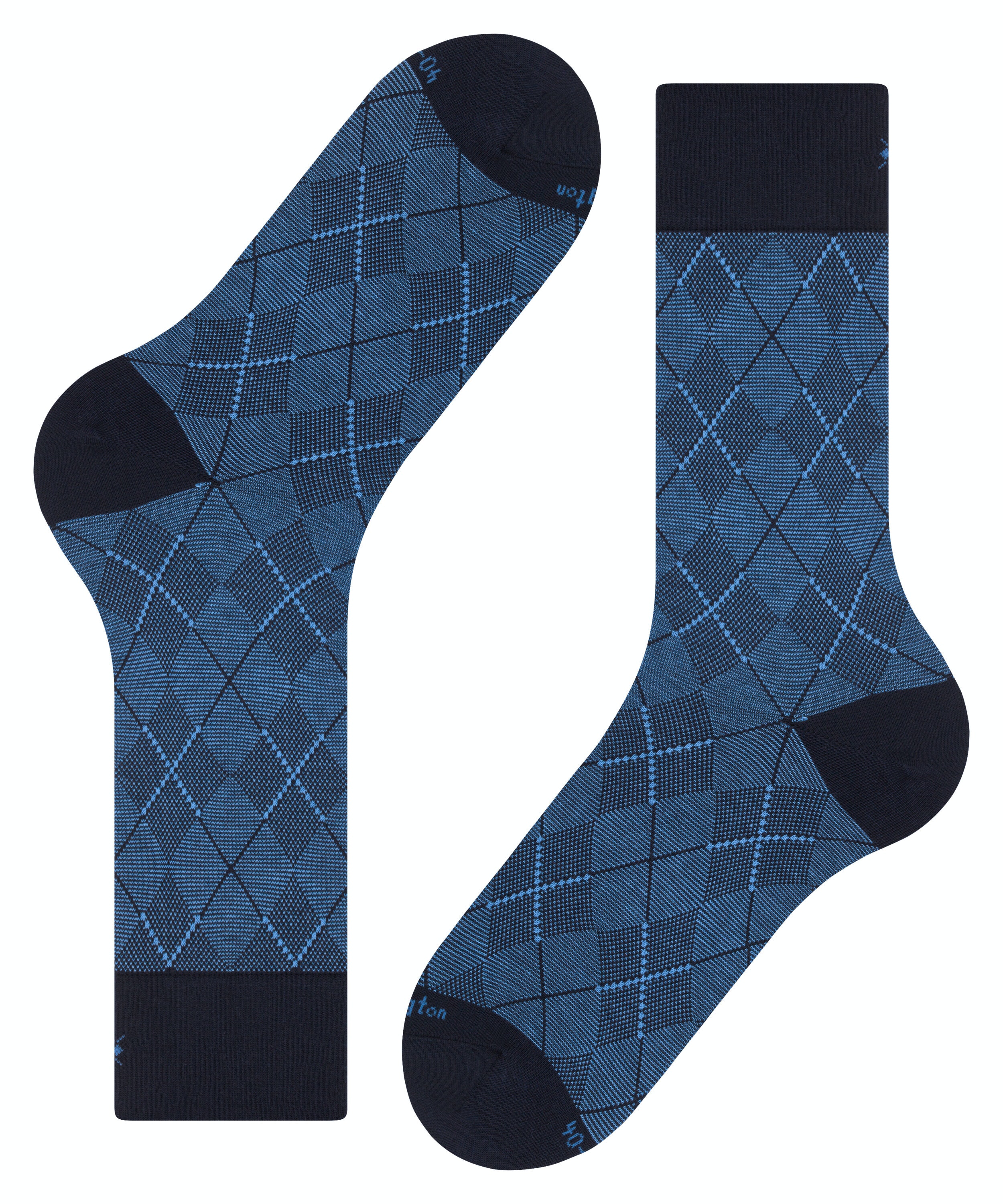 Burlington Carrington herensokken, blauw (marine)