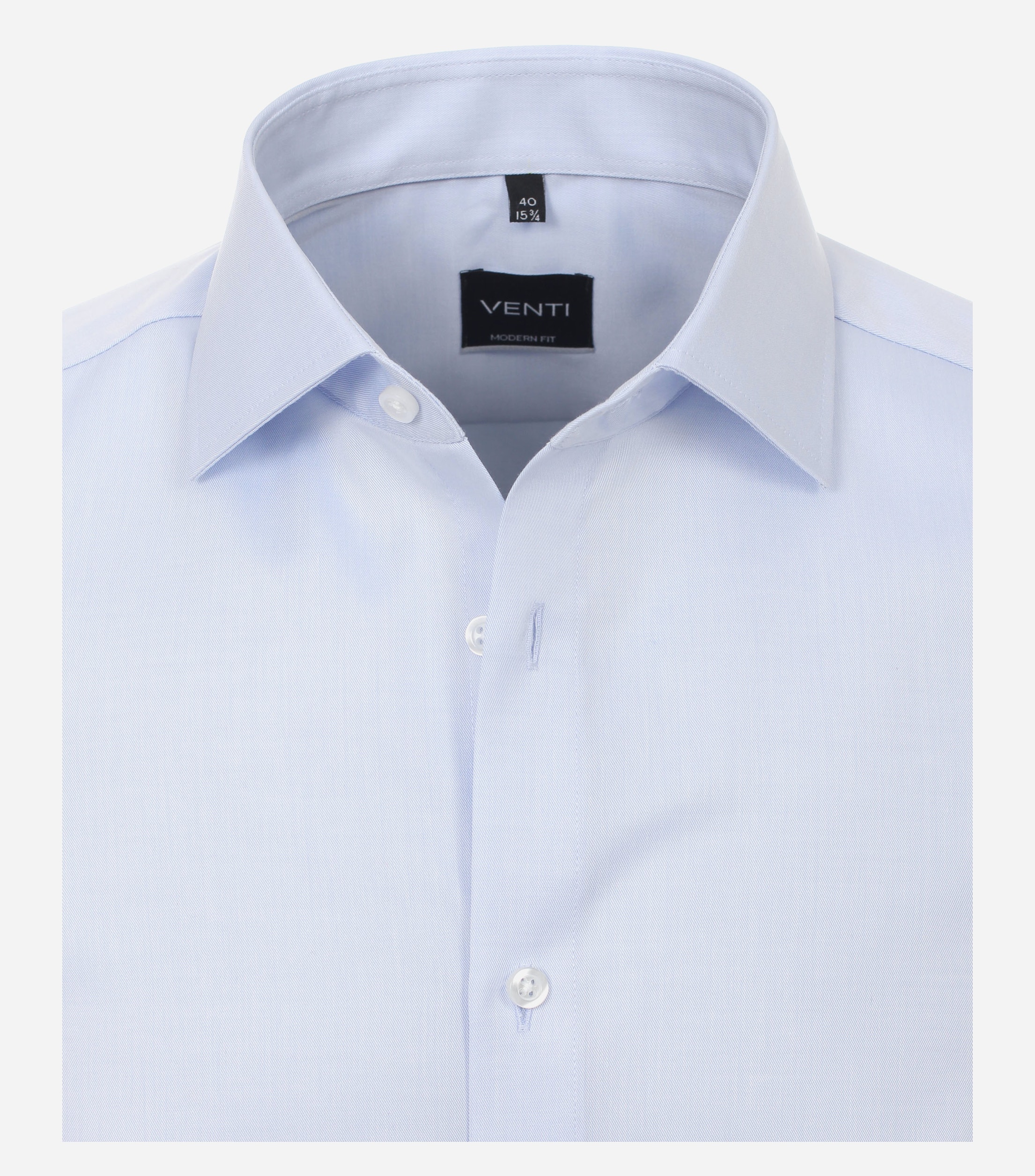 VENTI modern fit overhemd, mouwlengte 72 cm, twill, blauw