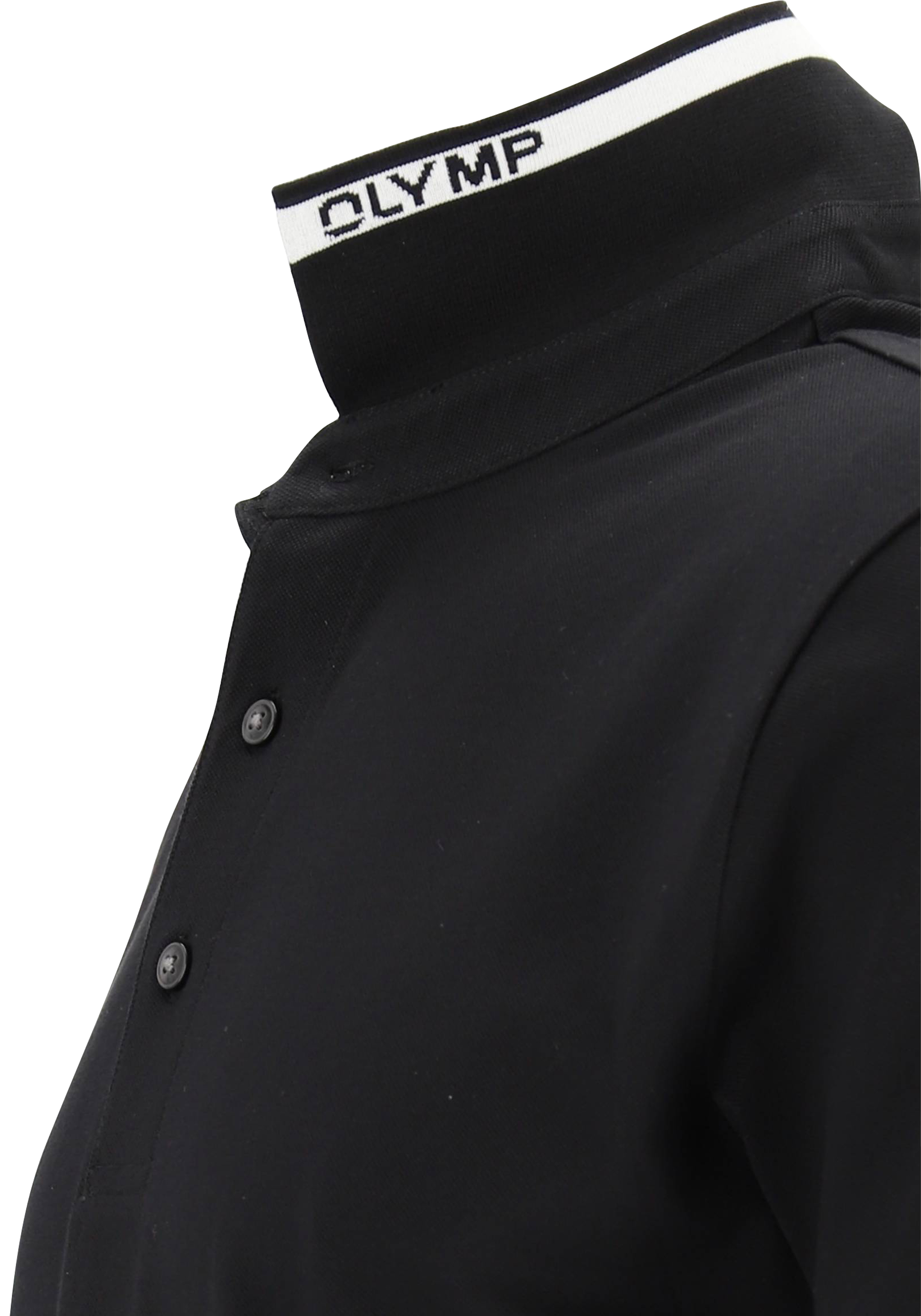 OLYMP Polo Casual, modern fit polo, zwart