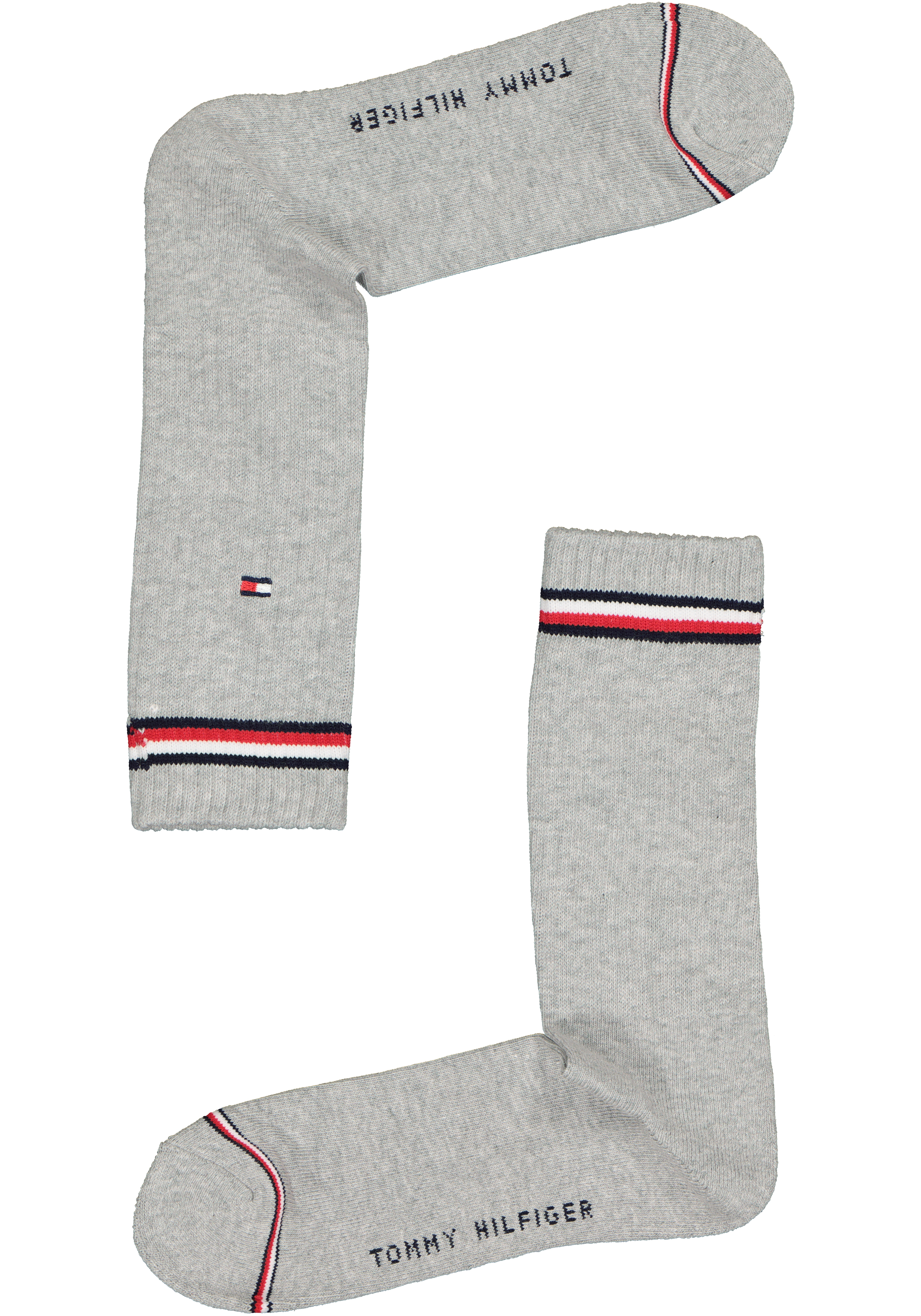 Tommy Hilfiger Iconic Sport Socks (2-pack), heren sportsokken katoen, grijs