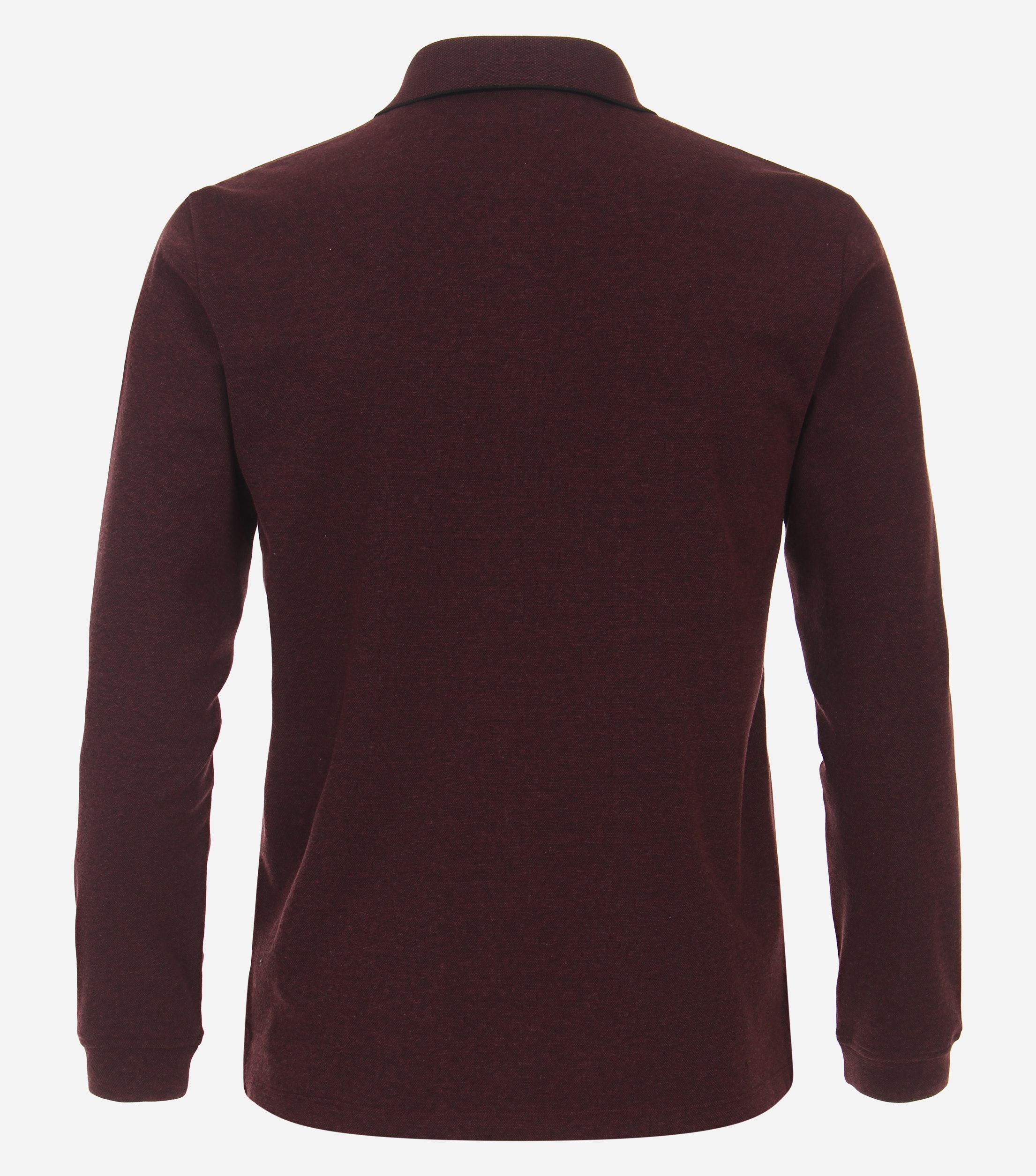 CASA MODA comfort fit polo lange mouw, rood melange