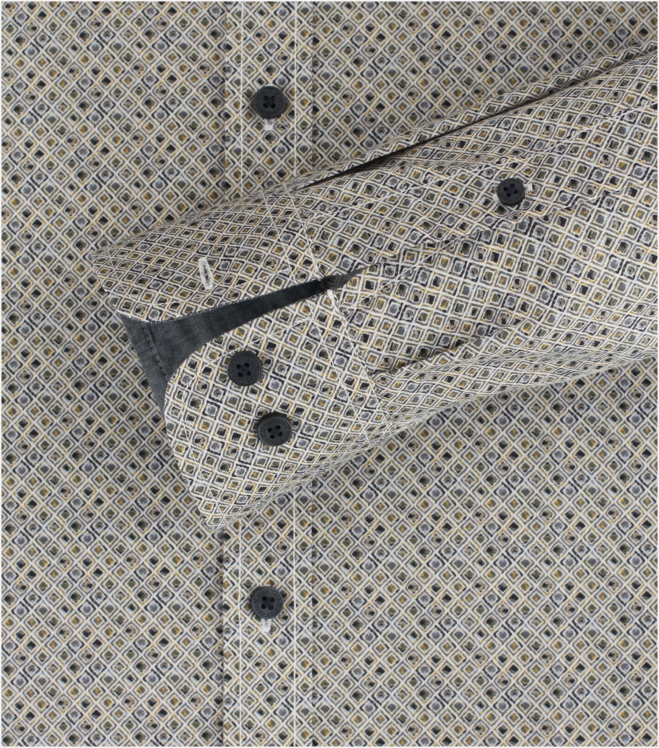 CASA MODA Sport casual fit overhemd, twill, antraciet dessin