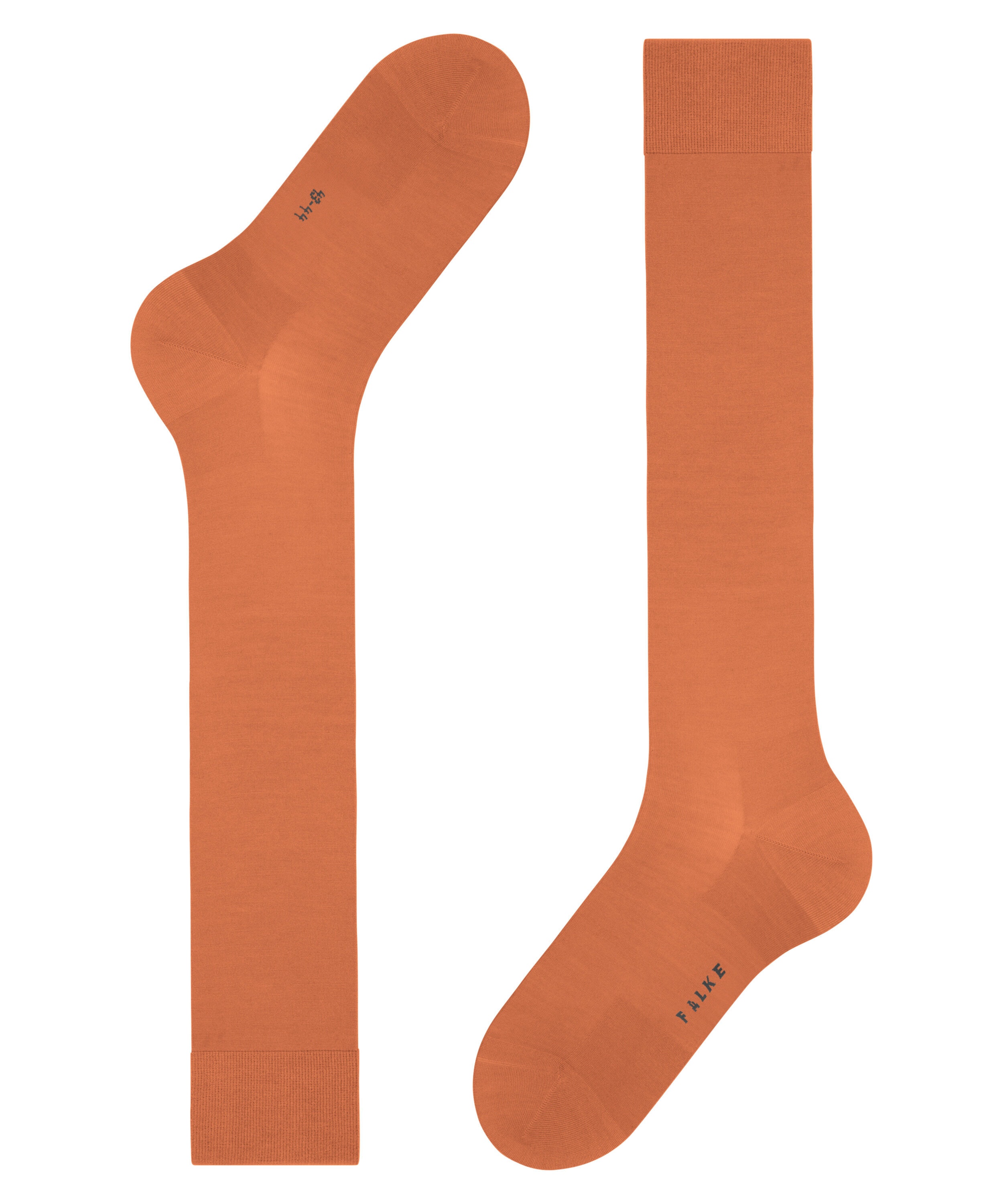 FALKE ClimaWool heren kniekousen, oranje (tandoori)