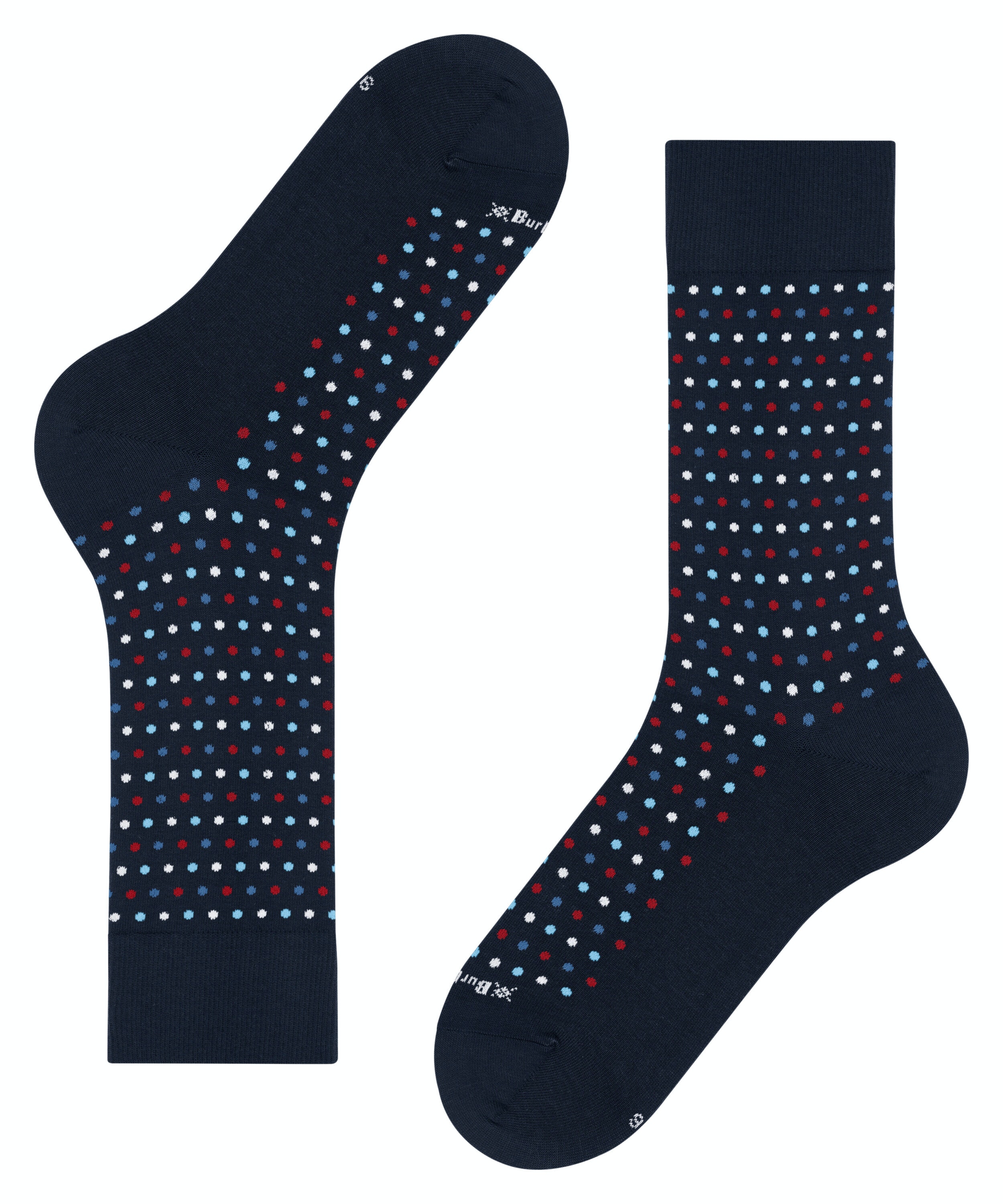 Burlington Dot herensokken, blauw (marine)