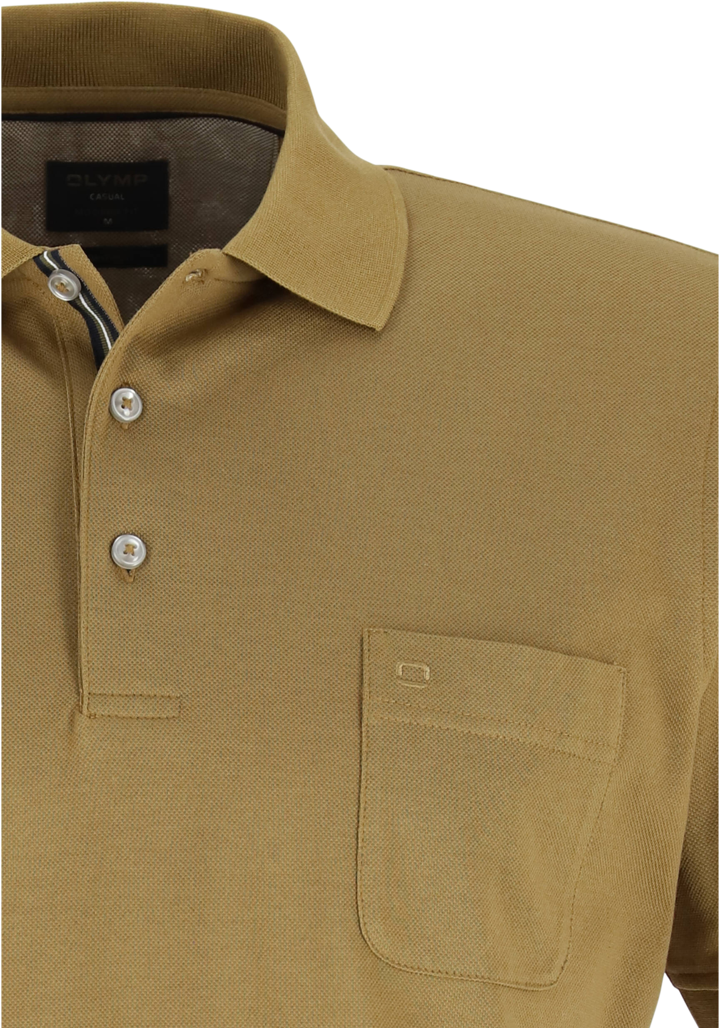 OLYMP Polo Classic, modern fit polo, olijfgroen