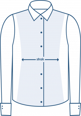Pasvorm overhemd lange mouw strak getailleerd Pasvorm overhemd lange mouw strak getailleerd