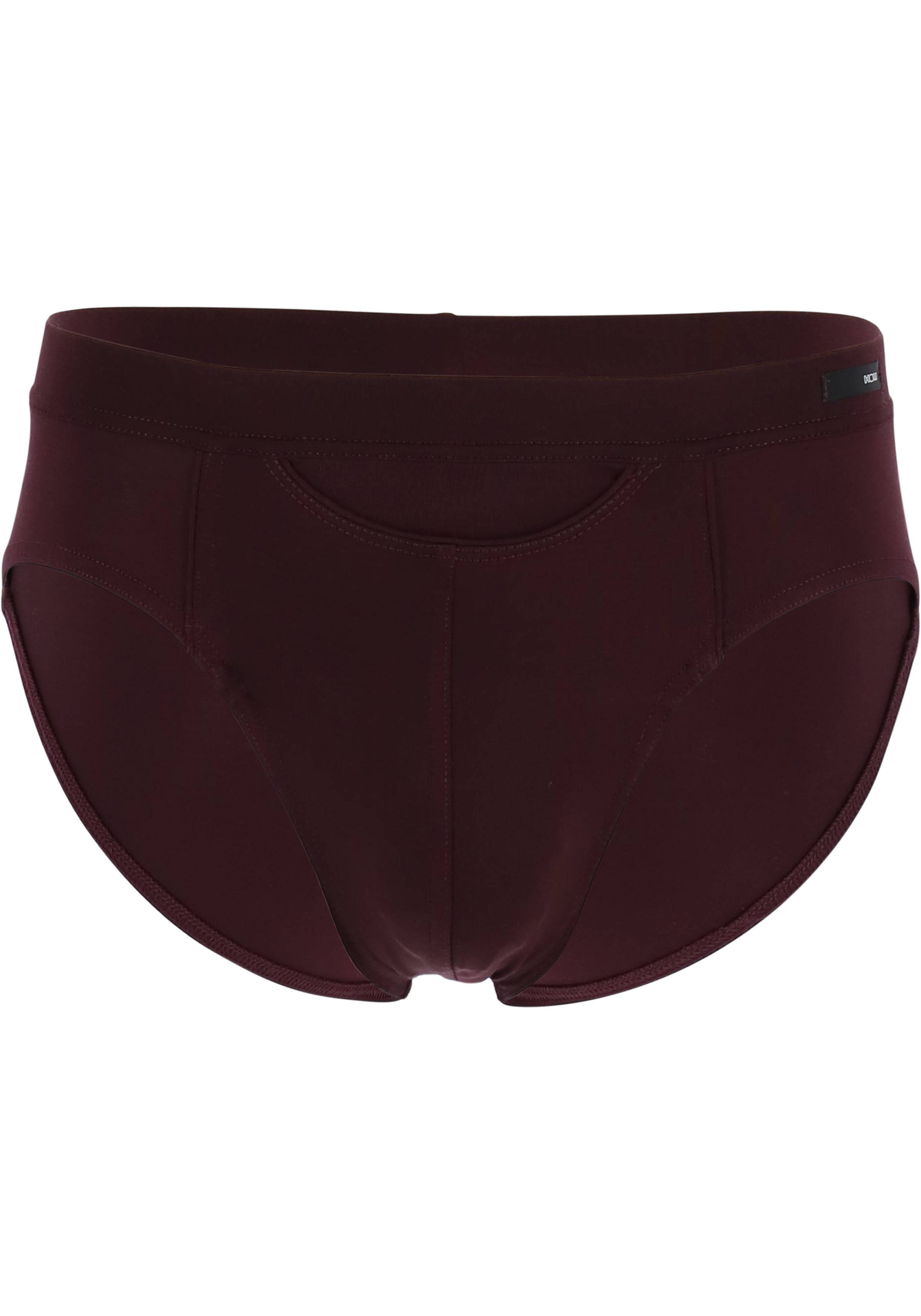 HOM Tencel soft comfort mini briefs HO1 (1-pack), heren slip met horizointale gulp, bordeaux