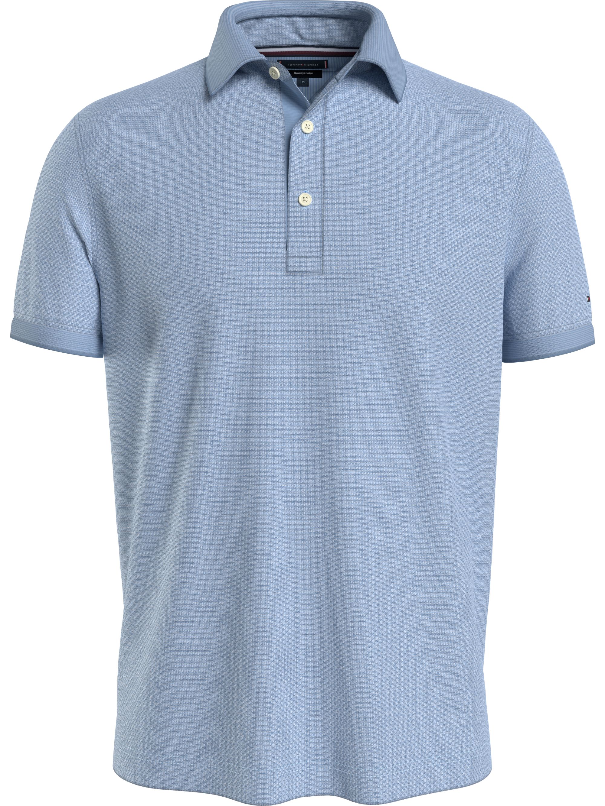 Tommy Hilfiger Dc Oxford Modal Regular Polo, heren poloshirt, blauw
