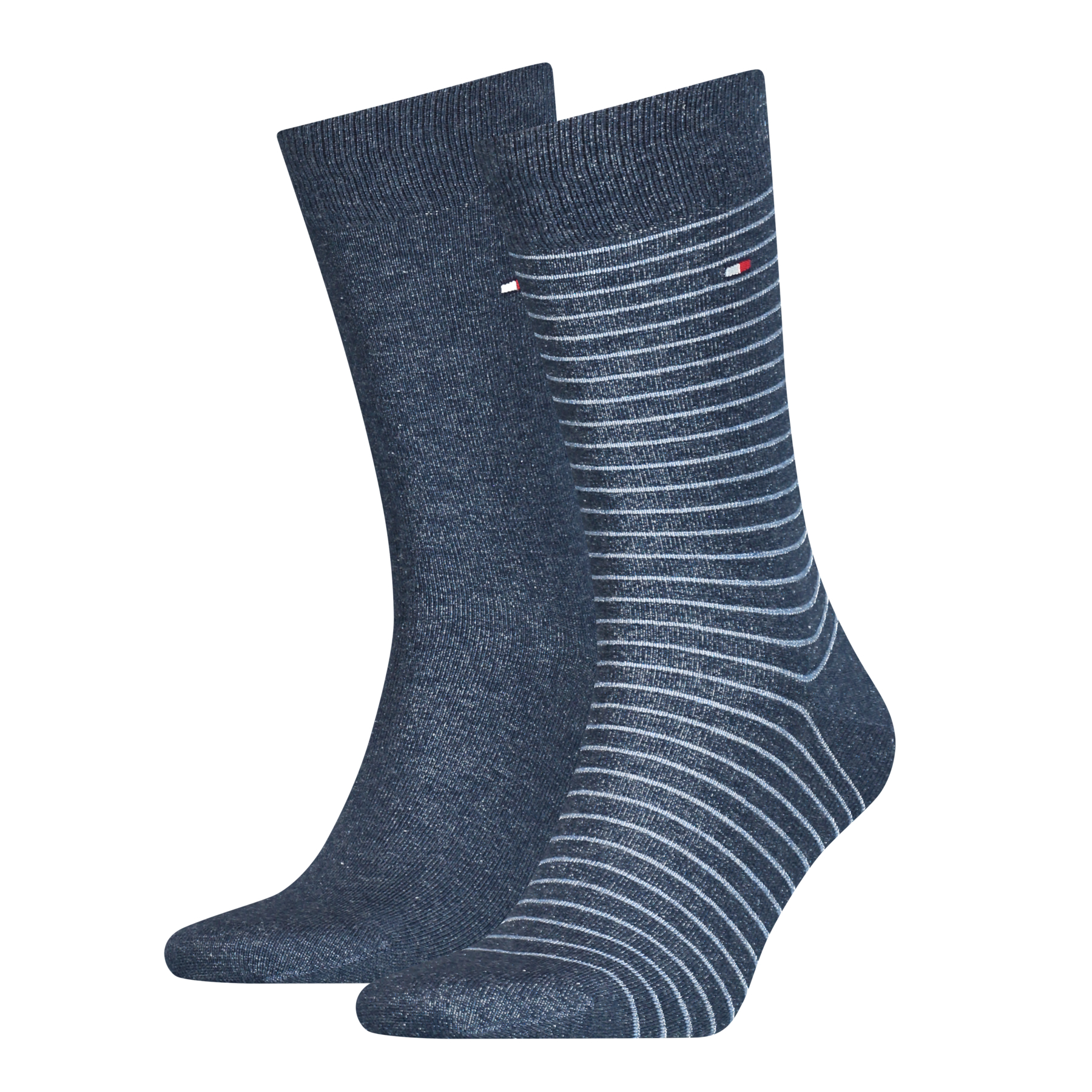 Tommy Hilfiger Small Stripe Sock (2-pack), heren sokken, jeansblauw gestreept