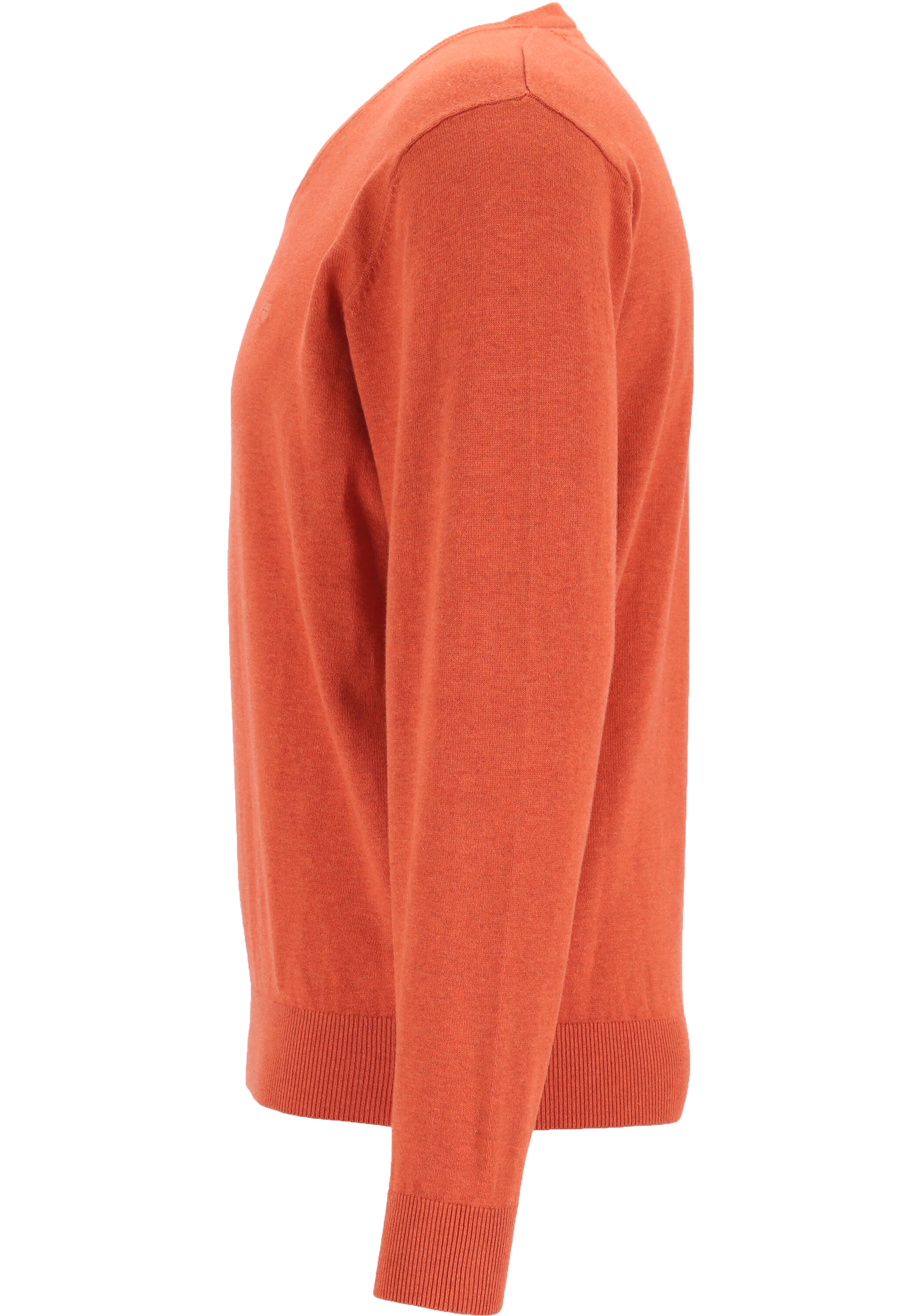 Redmond heren trui katoen, V-hals, oranje