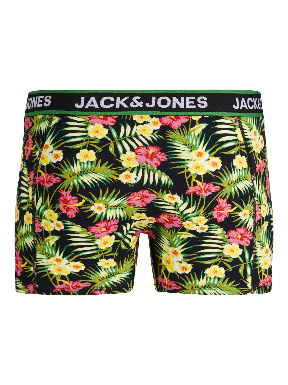 JACK & JONES Jacpink flowers trunks (3-pack), heren boxers normale lengte, zwart