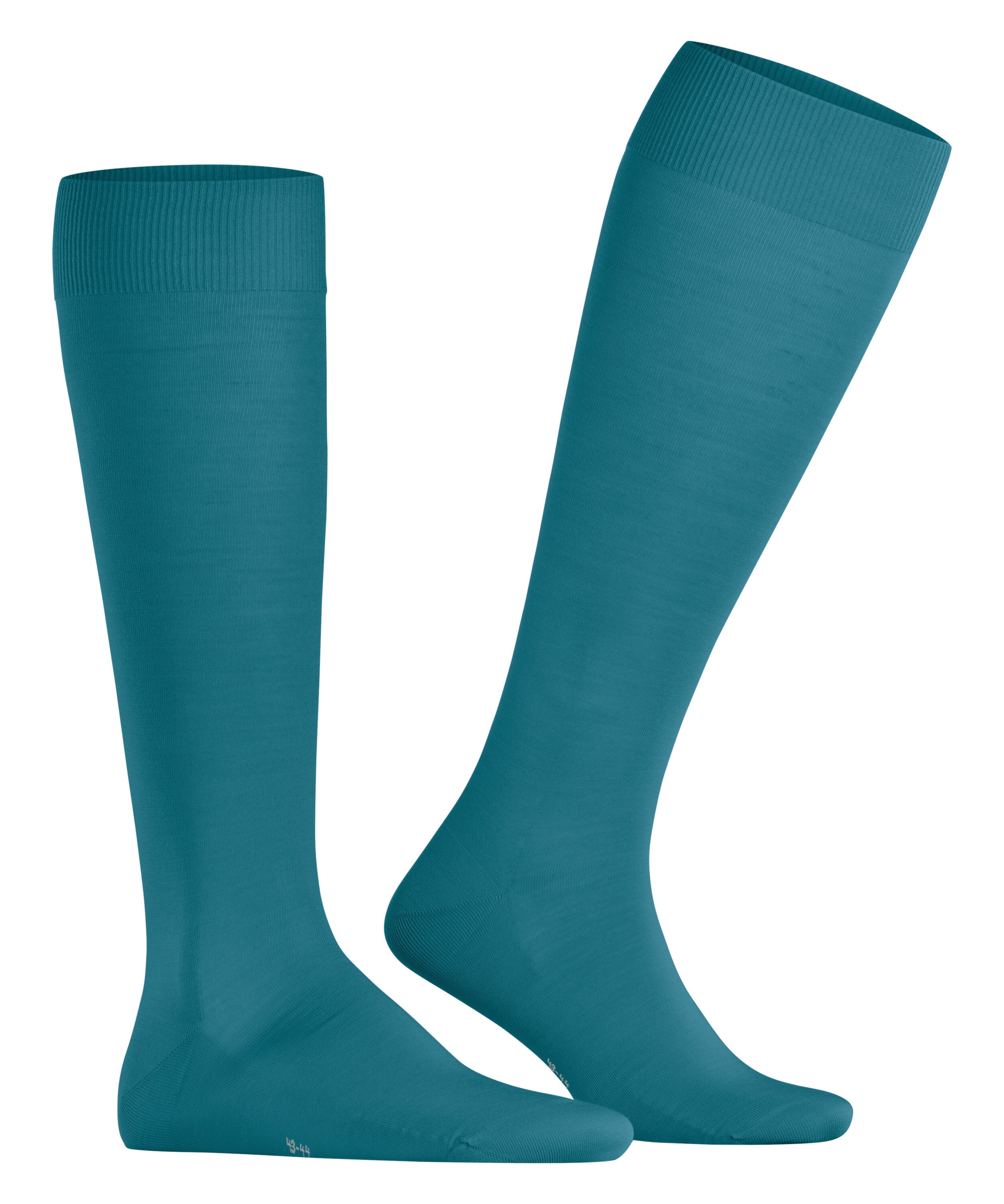 FALKE ClimaWool heren kniekousen, petrol (peacock)