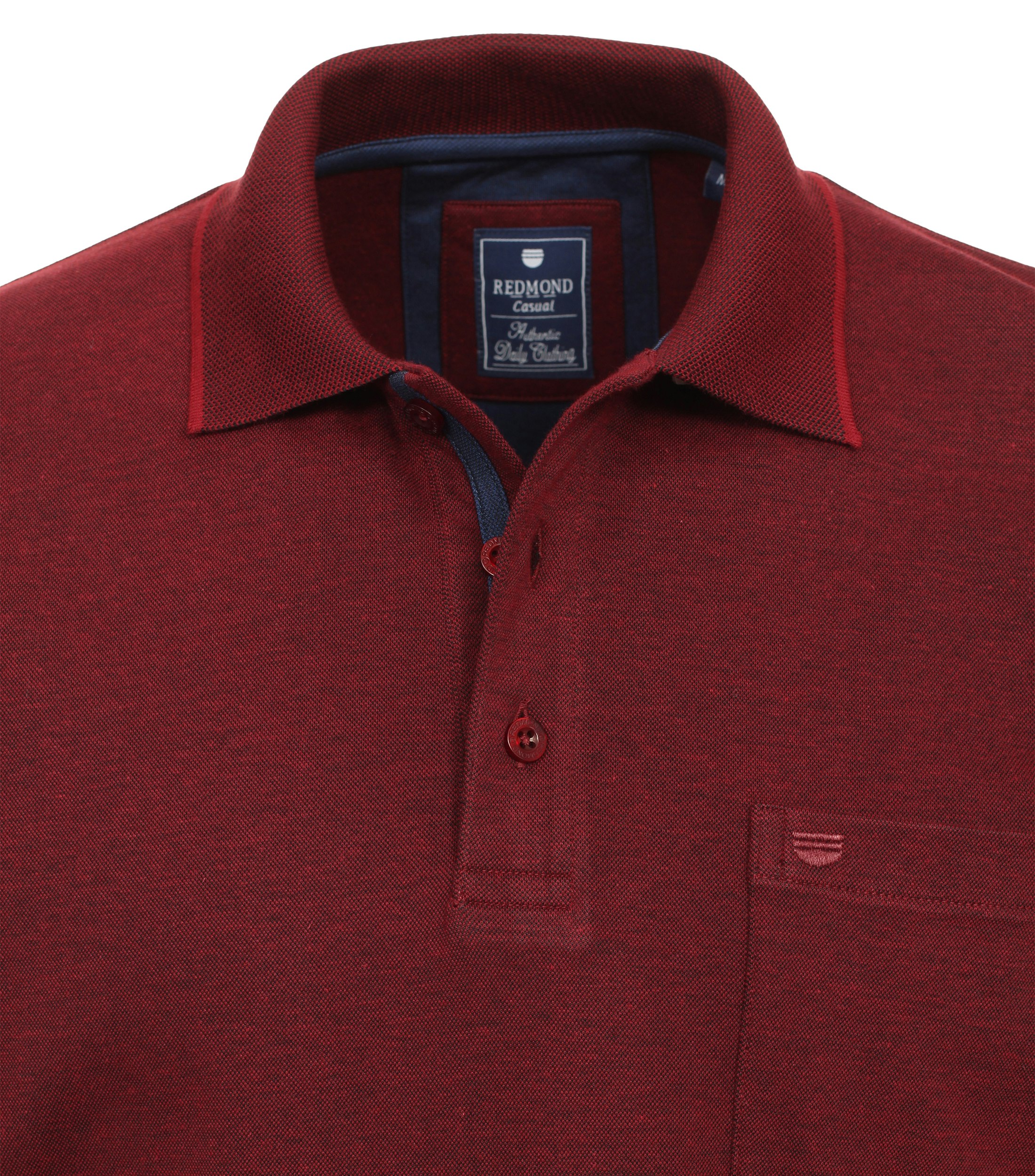 Redmond regular fit polo lange mouw, jersey, rood - 912111-503