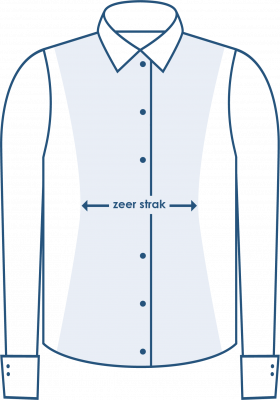 Pasvorm overhemd lange mouw zeer strak getailleerd Pasvorm overhemd lange mouw zeer strak getailleerd
