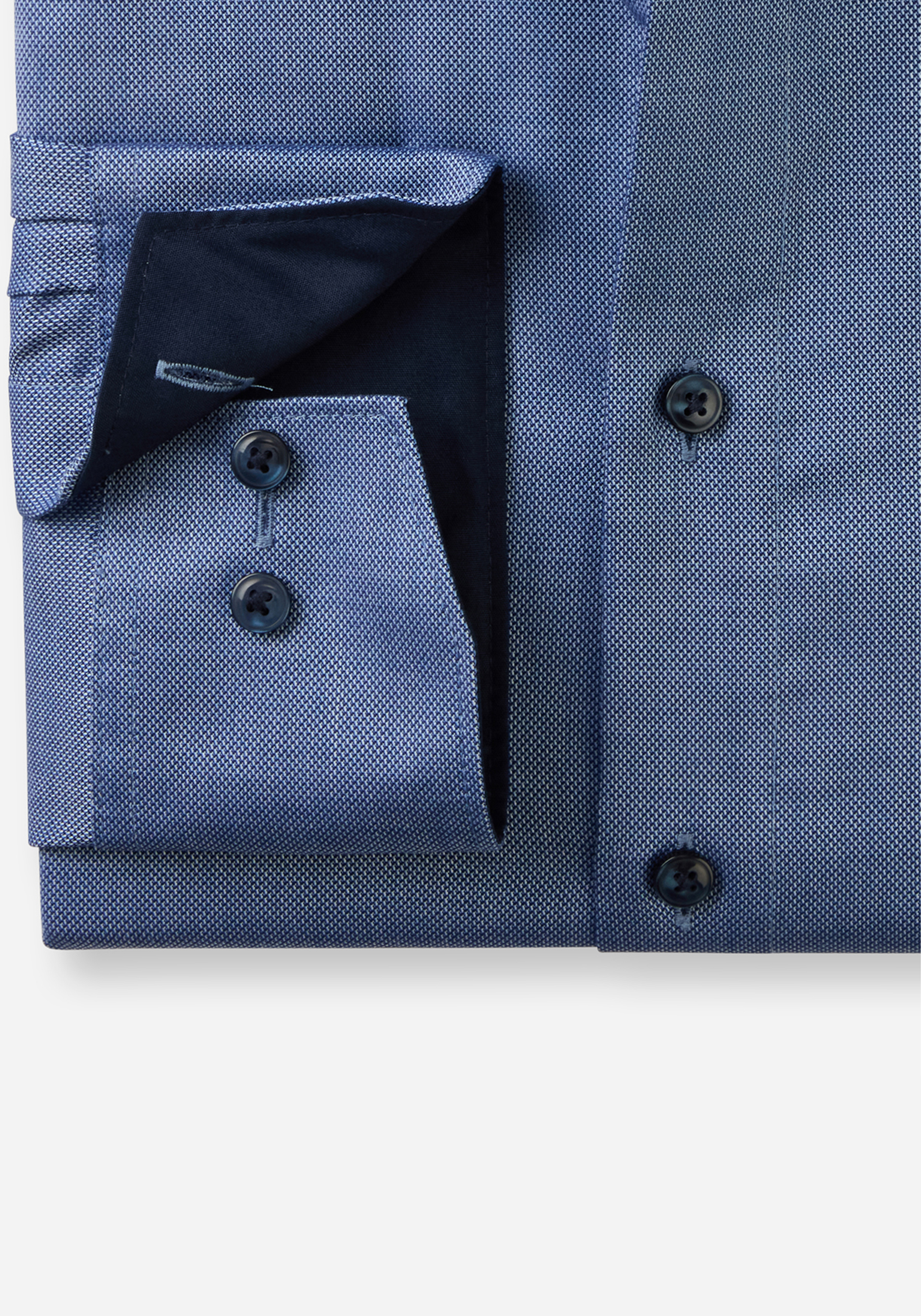OLYMP Luxor comfort fit Big overhemd, natte, marine blauw
