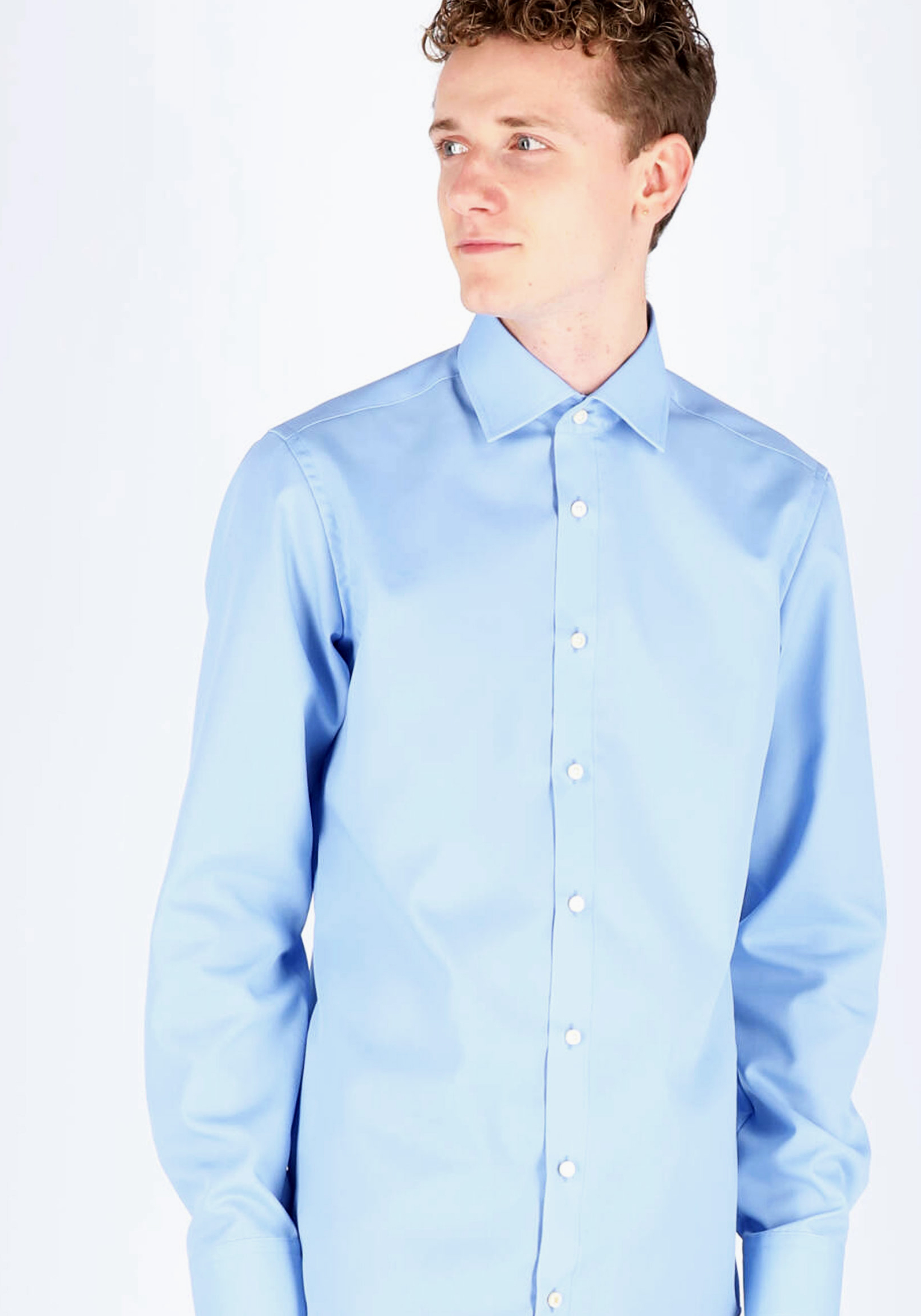 Redmond modern fit overhemd, blauw