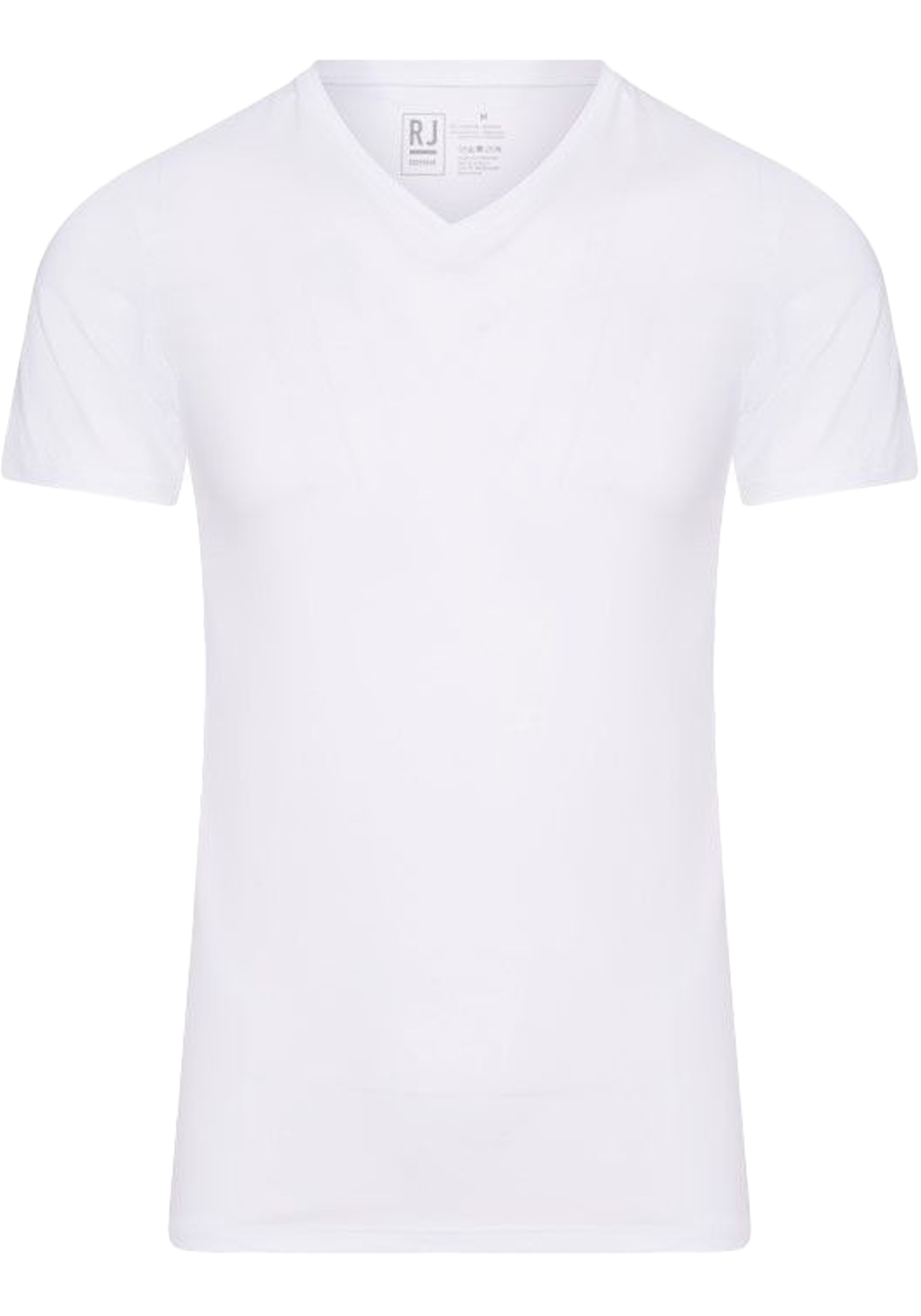 RJ Bodywear Pure Color T-shirt (1-pack), heren T-shirt met V-hals, wit