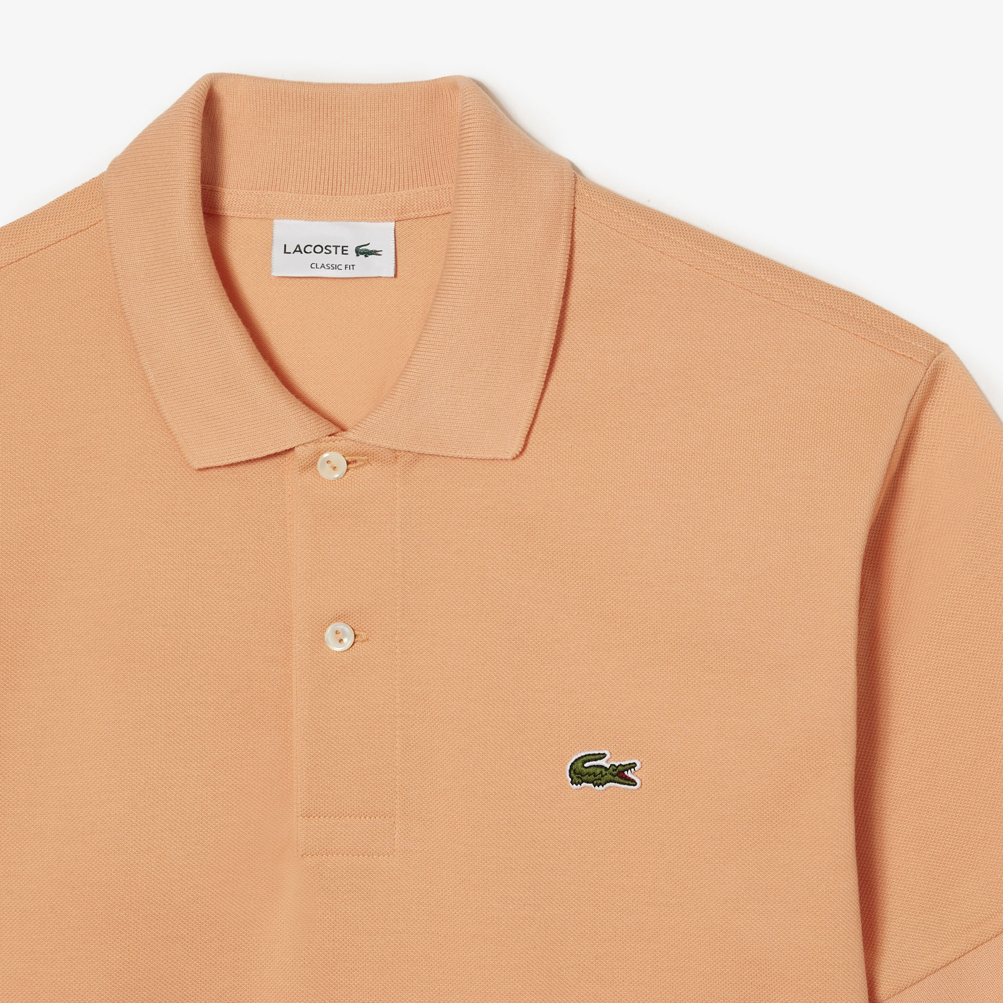 Lacoste Classic Fit polo, zalm oranje