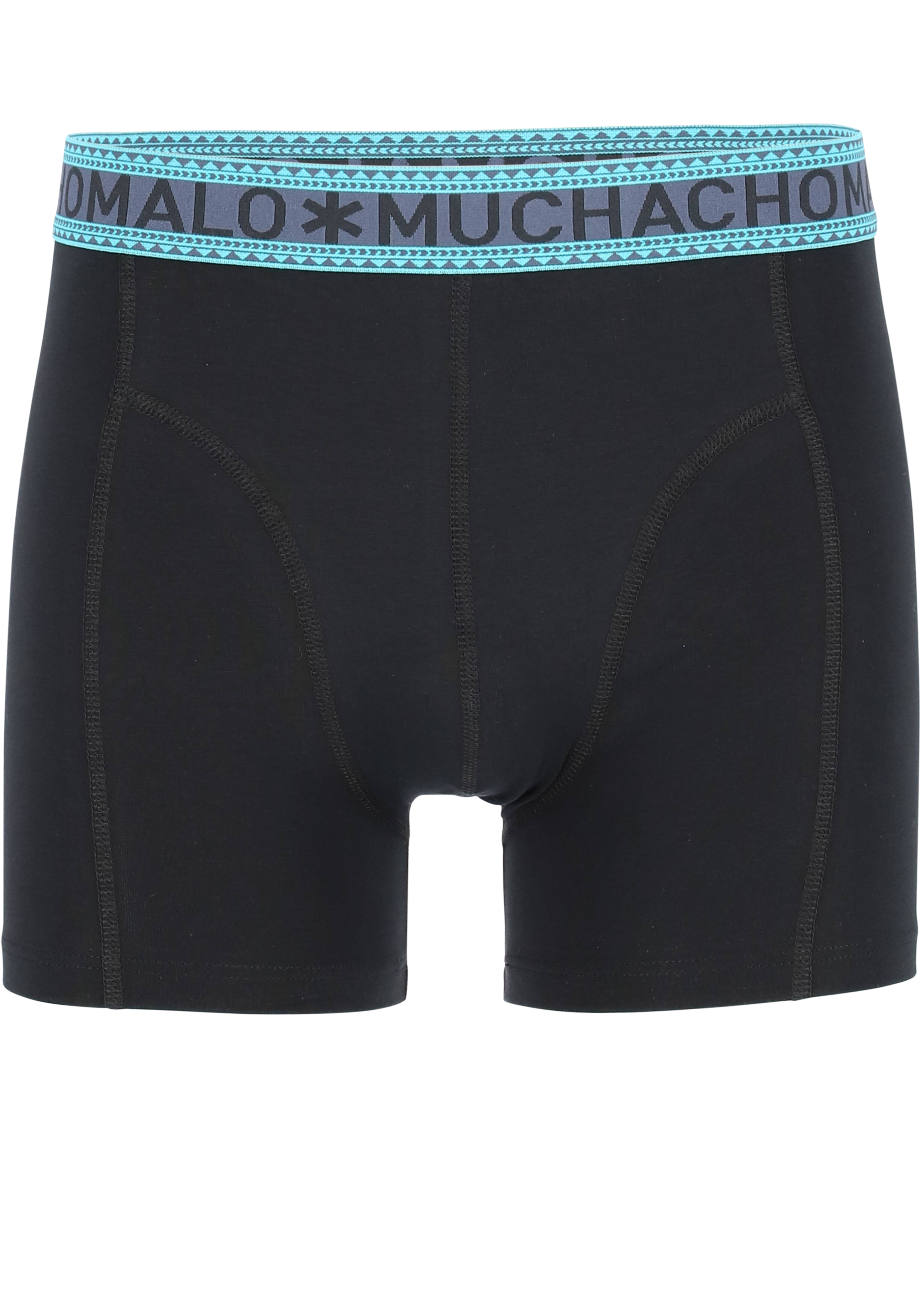 Muchachomalo heren boxershorts (3-pack), heren boxers normale lengte, Solid turquoise, blauw en zwart