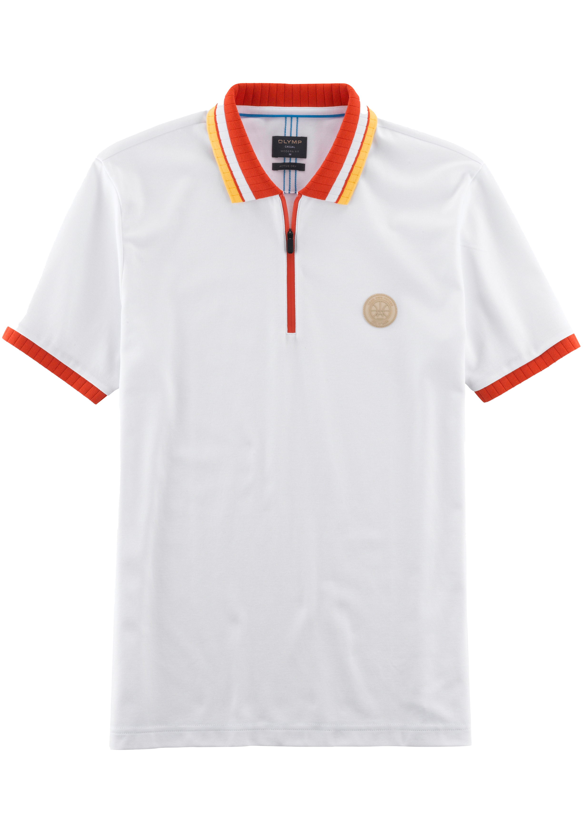 OLYMP Casual modern fit polo, wit