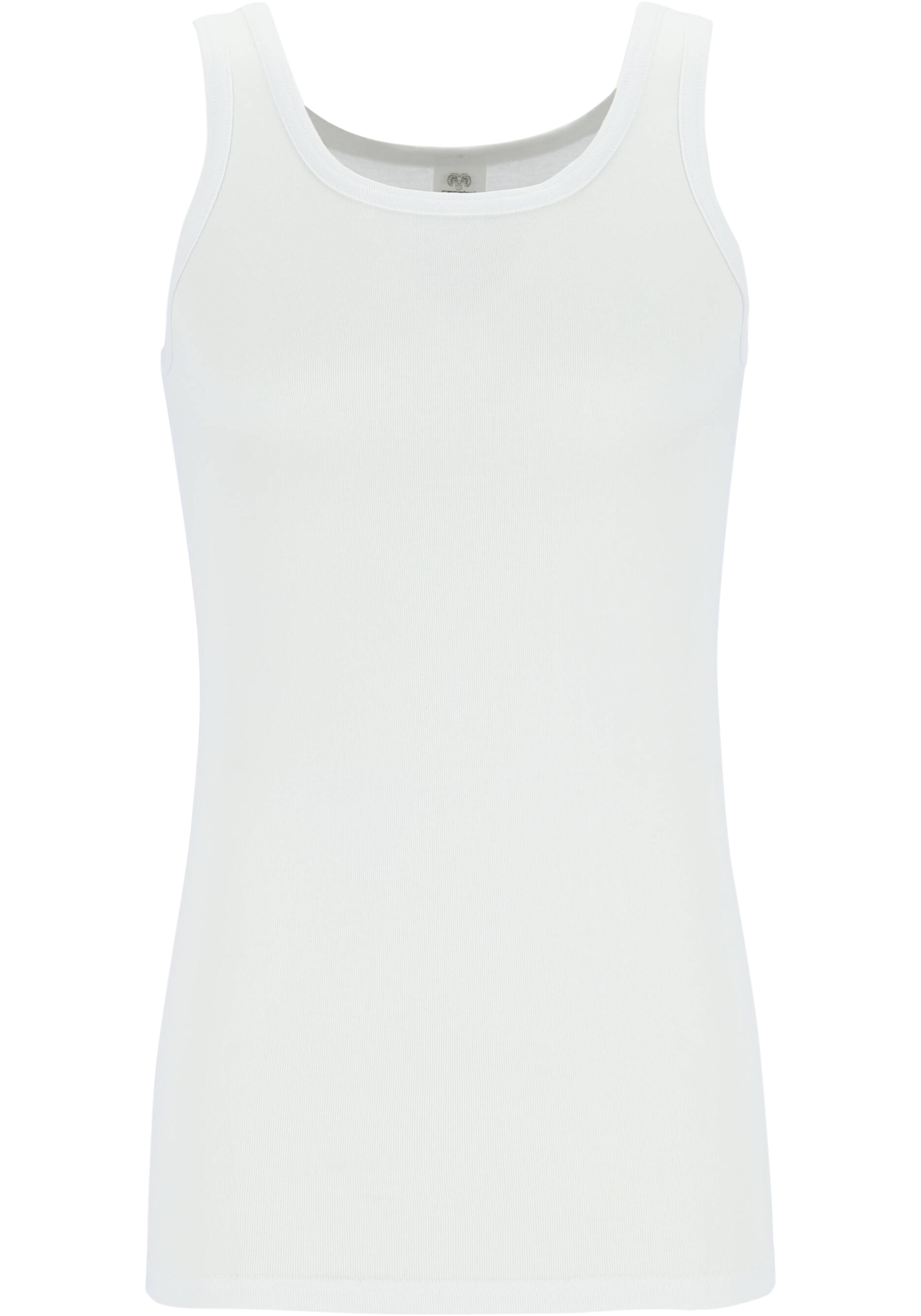 Ceceba heren singlets fijnrib regular fit (2-pack), wit