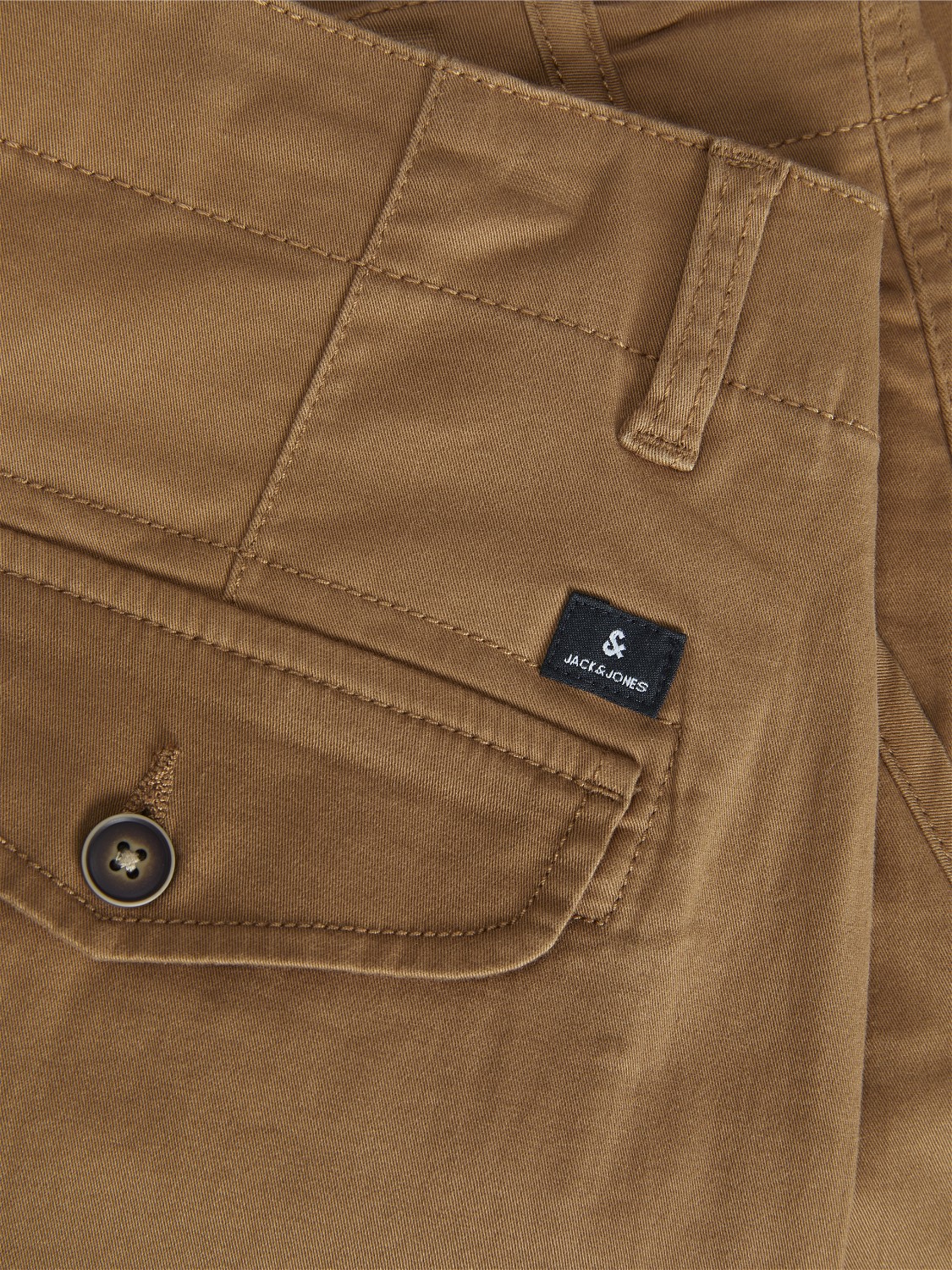 JACK & JONES Paul Lake Cargo loose fit, heren cargo broek, okergeel