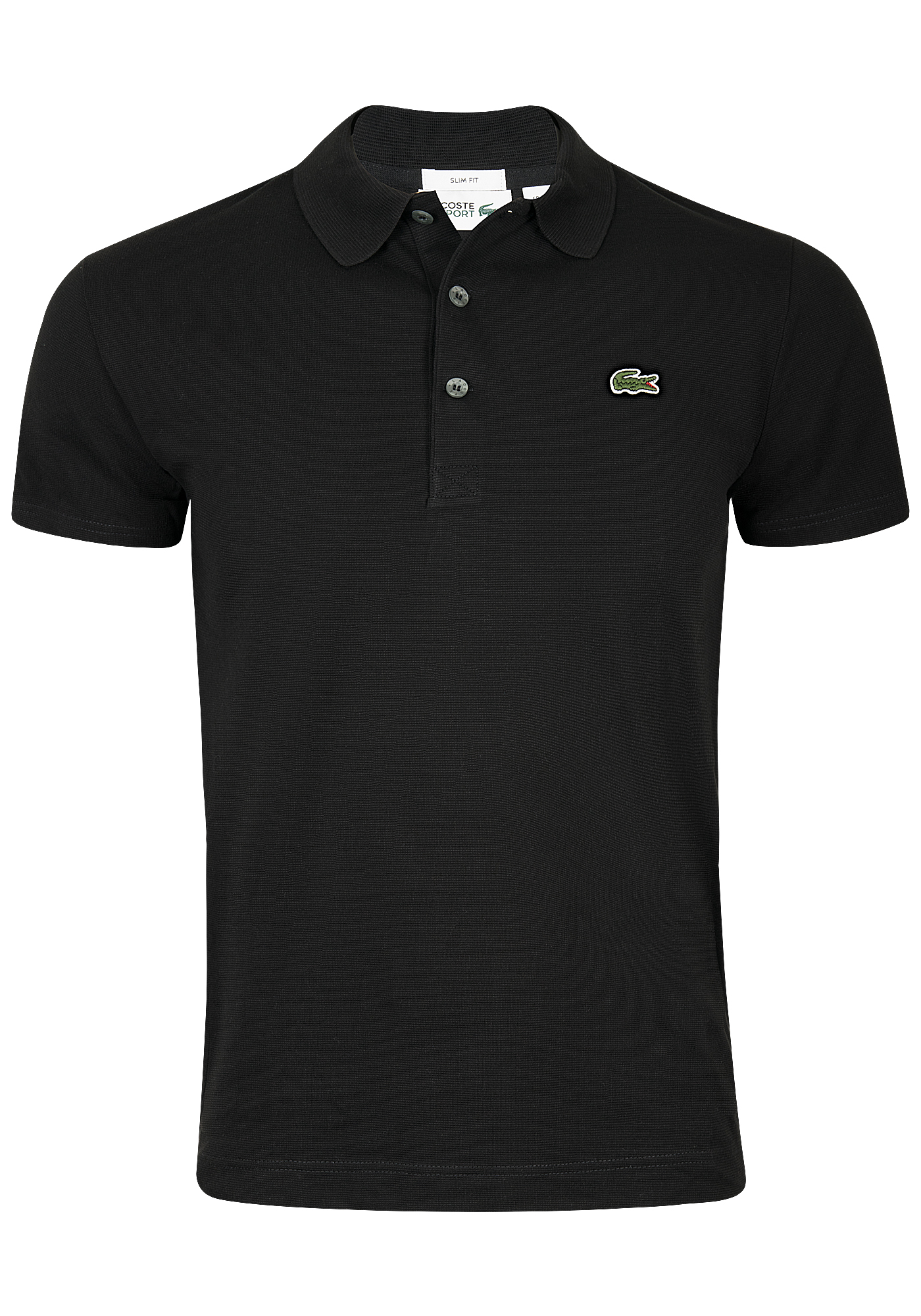 Lacoste Sport polo slim fit, ultra lightweight knit, zwart