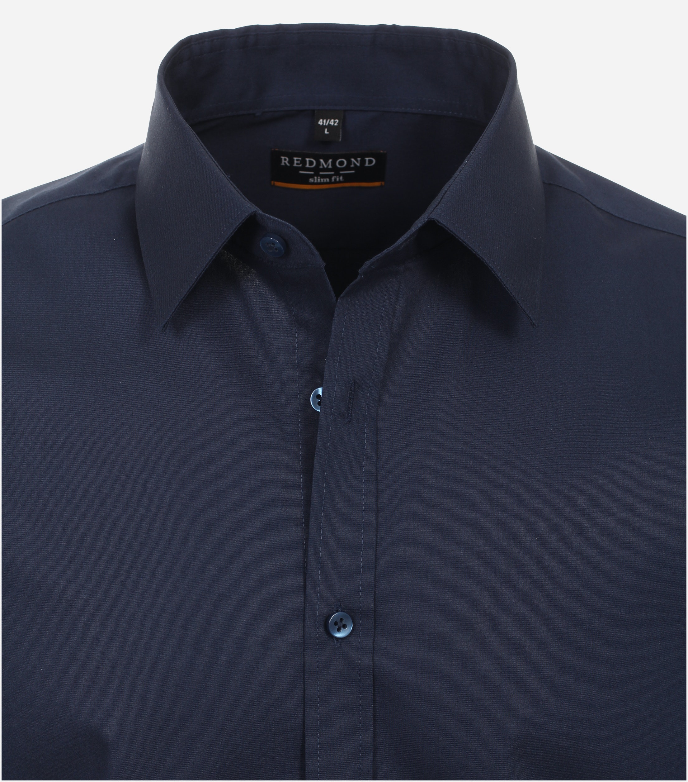 Redmond slim fit overhemd, popeline, blauw