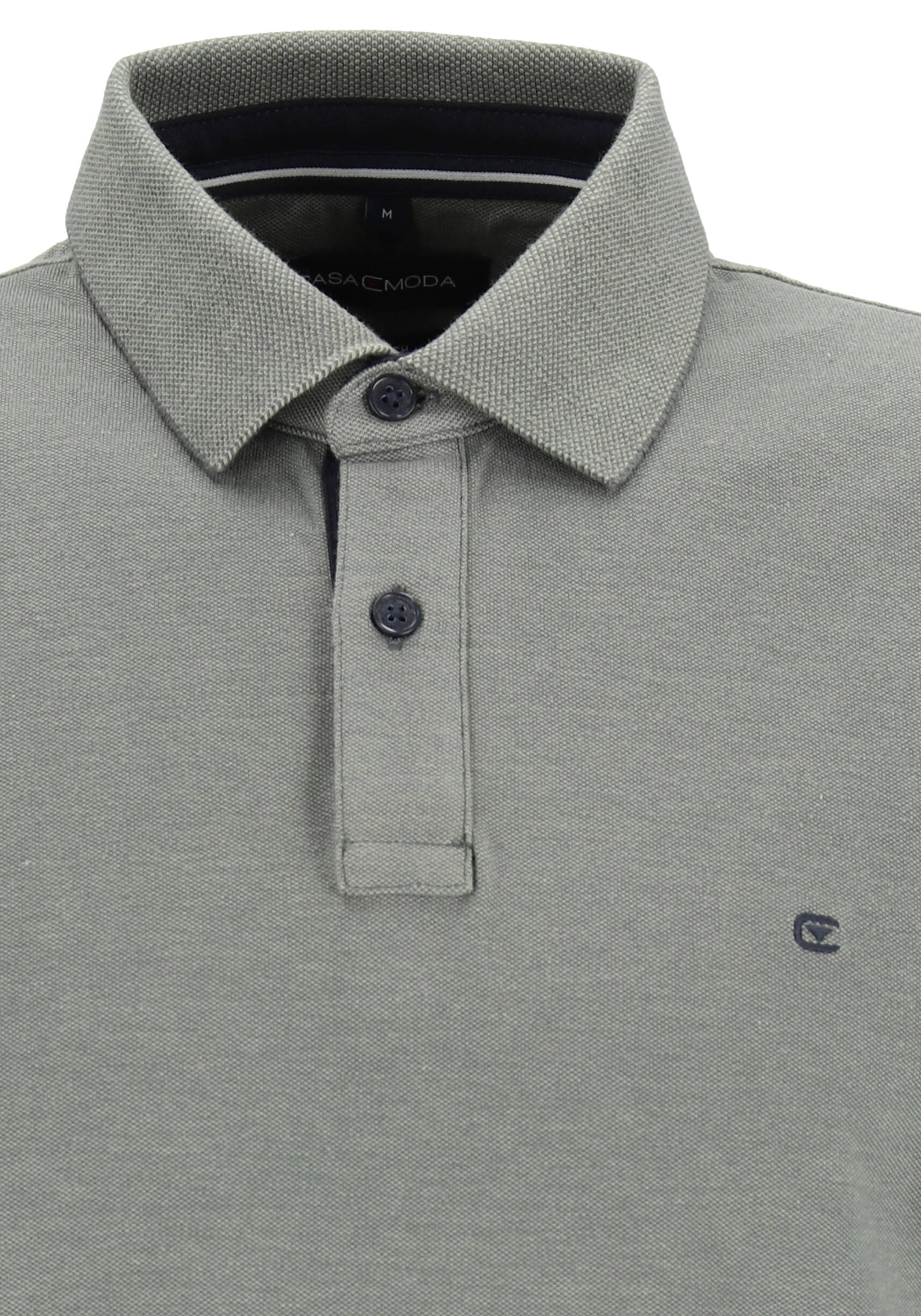 CASA MODA comfort fit poloshirt, stretch, grijs-groen