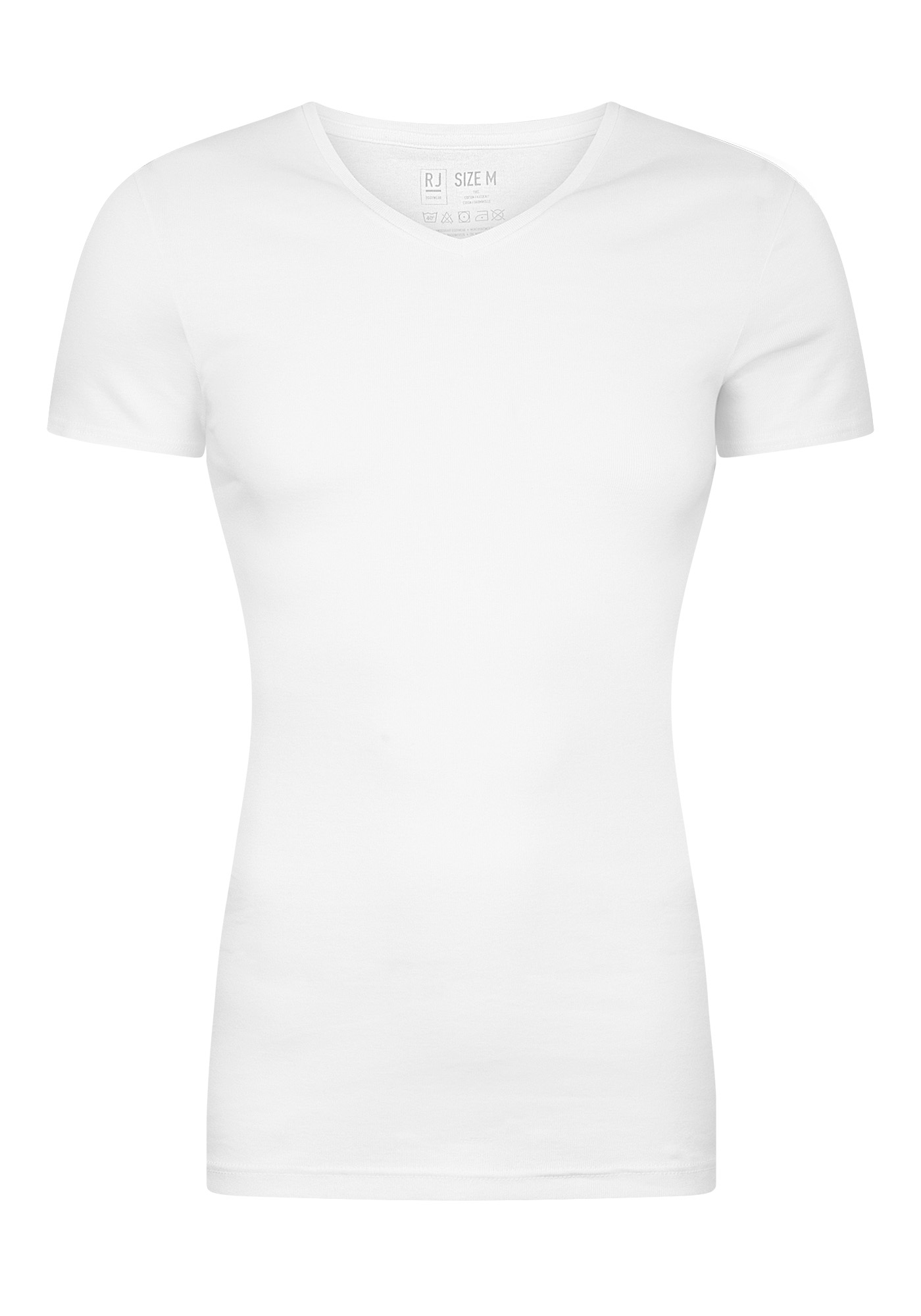 RJ Bodywear Everyday Leeuwarden T-shirts (2-pack), heren rib T-shirts V-hals, wit
