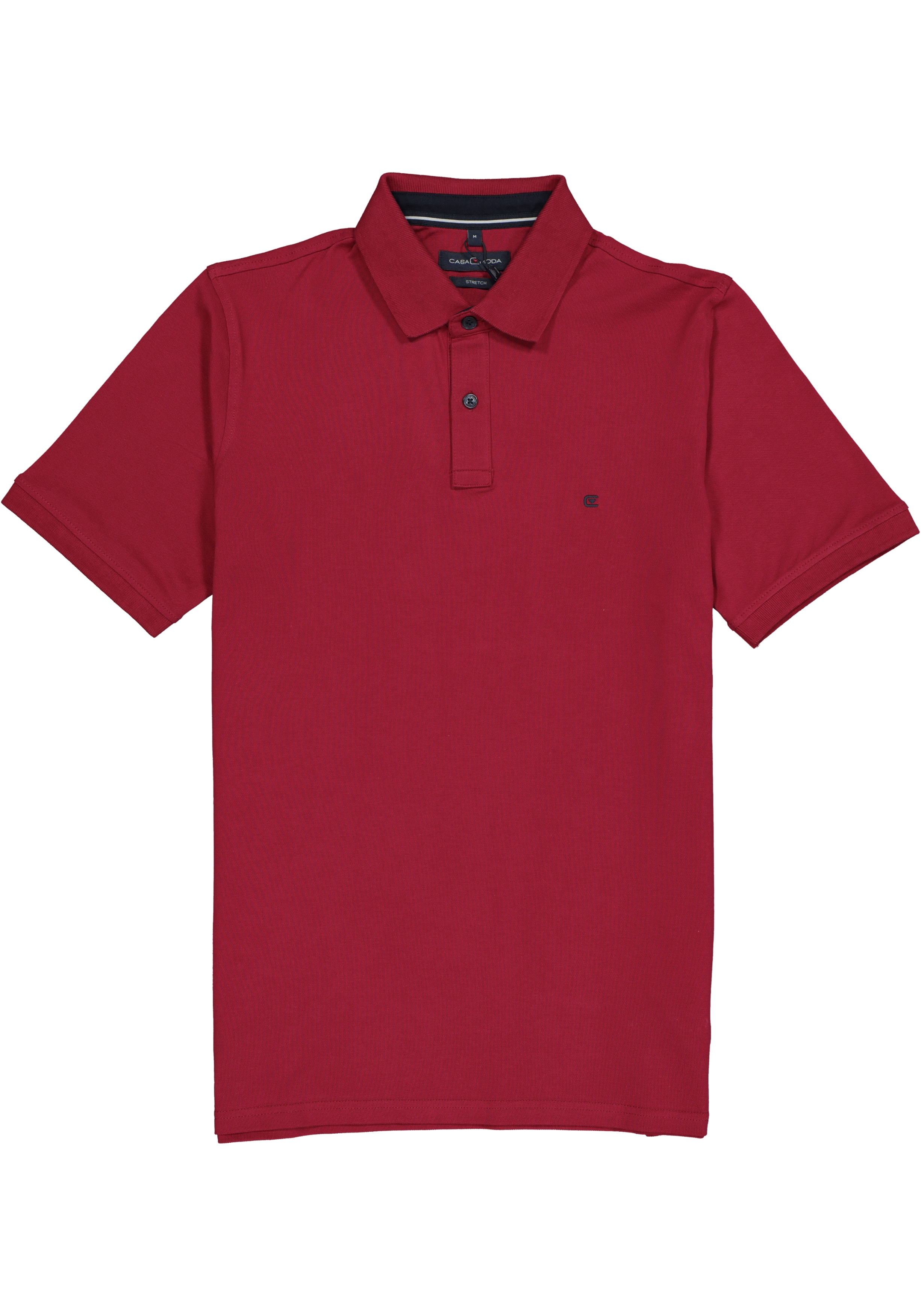 CASA MODA comfort fit poloshirt, stretch, bordeaux rood