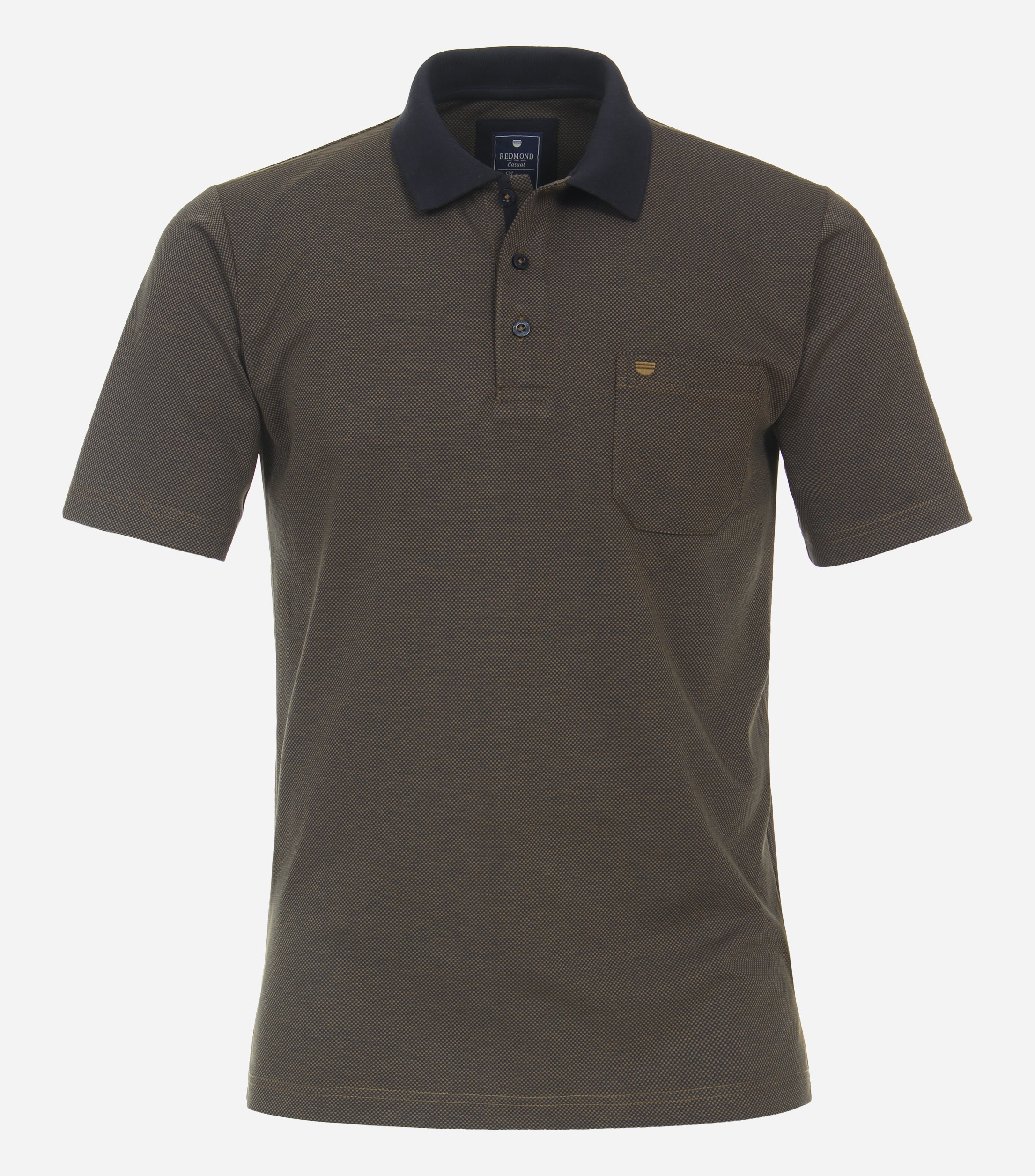 Redmond regular fit heren polo, pique, groen