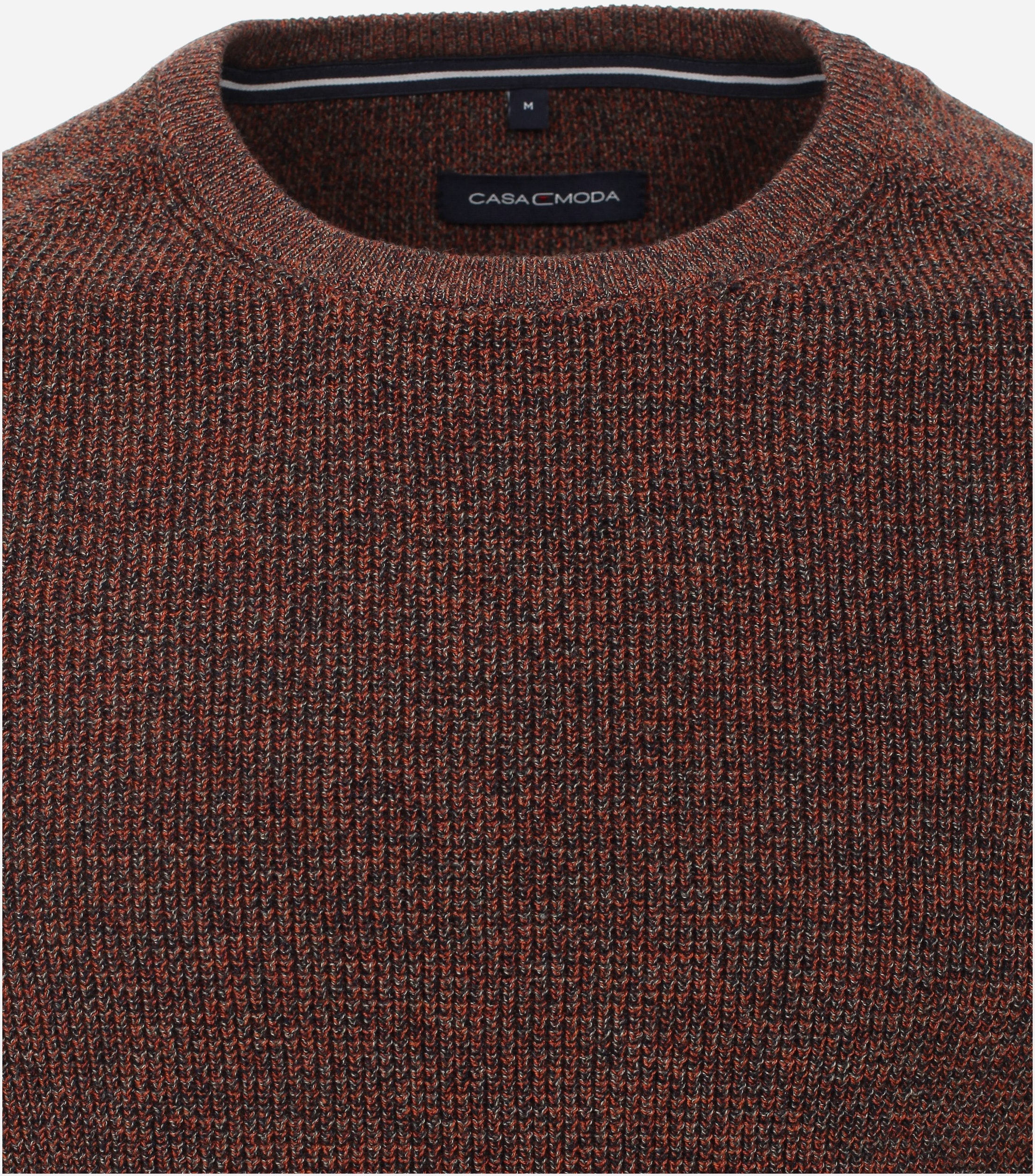 CASA MODA comfort fit trui, oranje met blauw melange