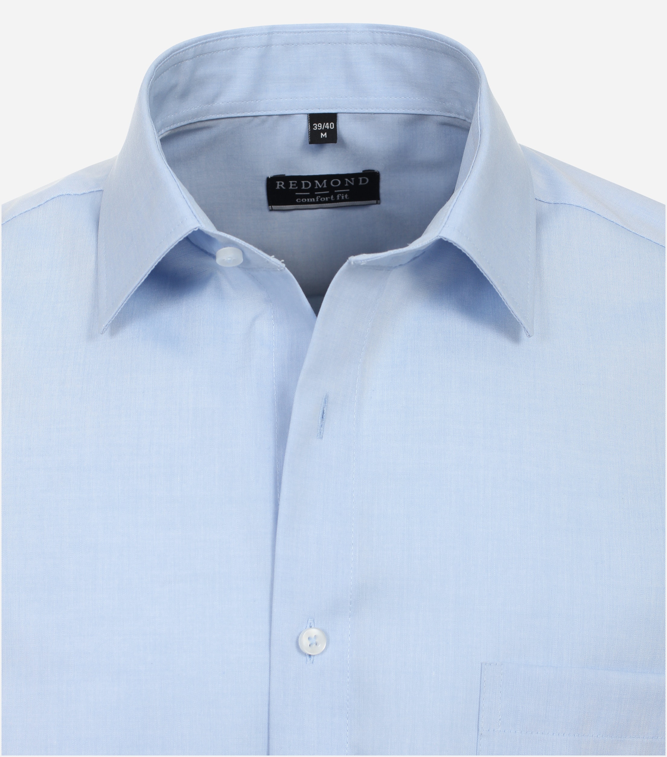 Redmond comfort fit overhemd, popeline, blauw