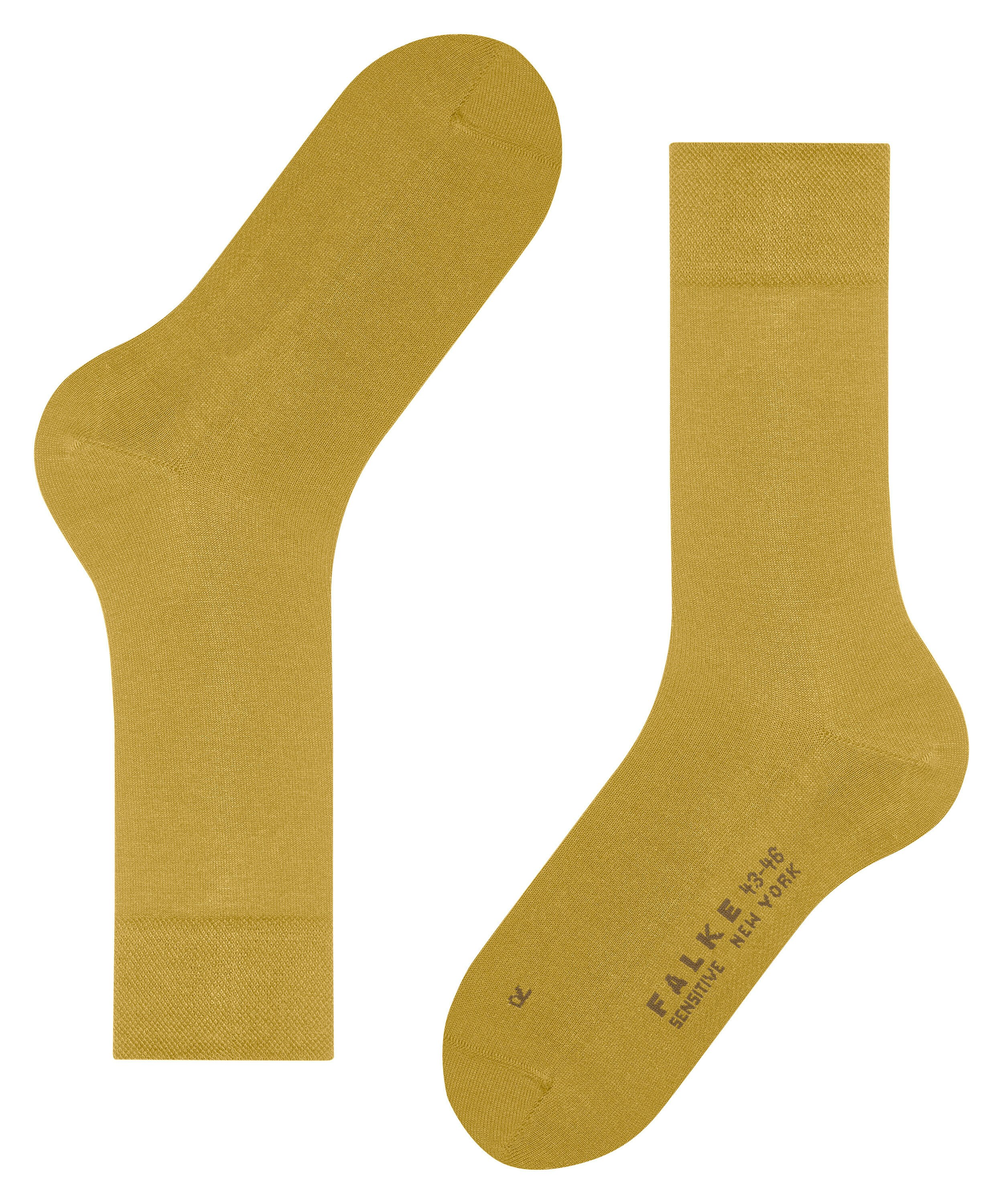FALKE Sensitive New York herensokken, okergeel (nugget)