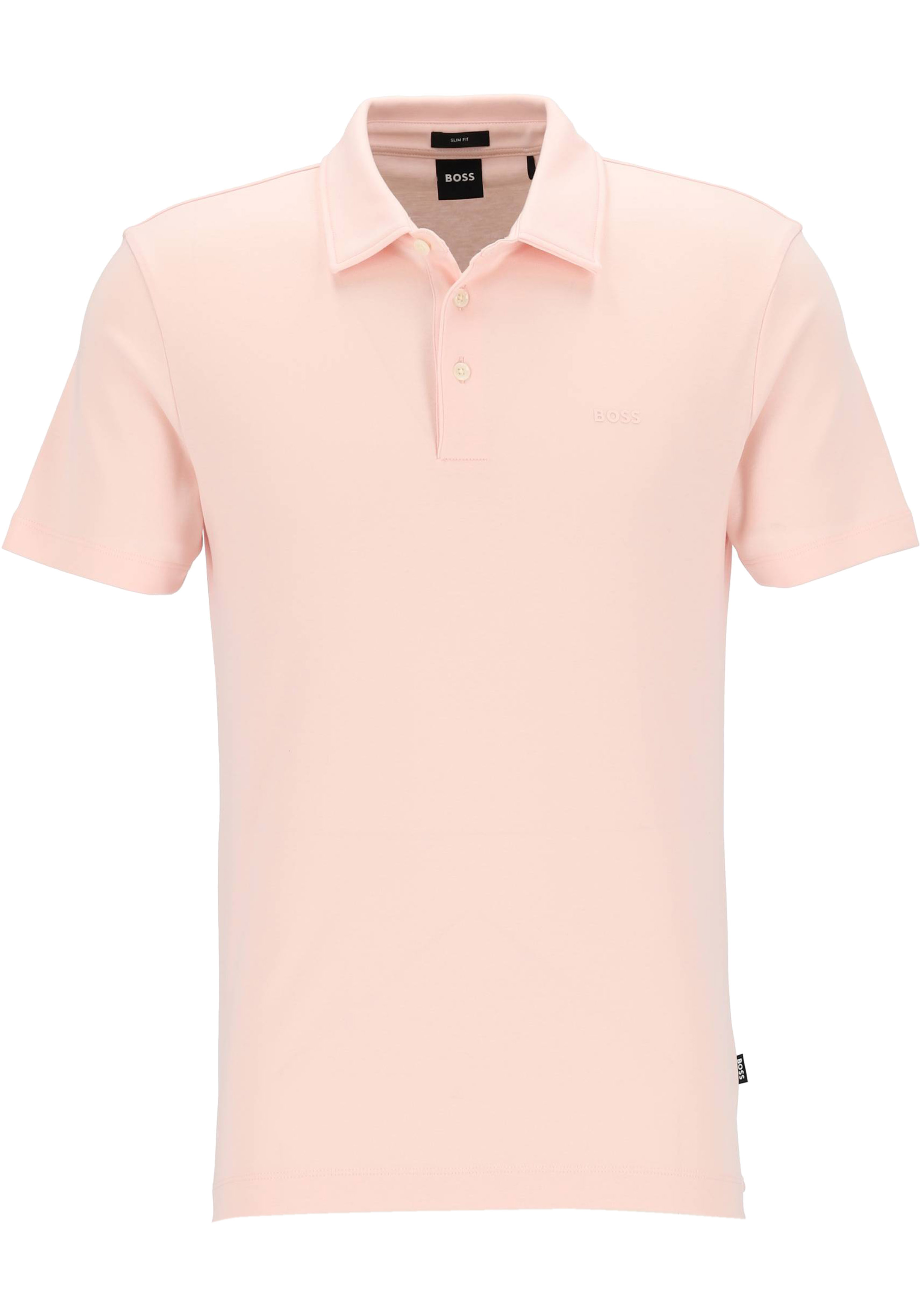 BOSS Palosh slim fit heren polo, pique, lichtroze
