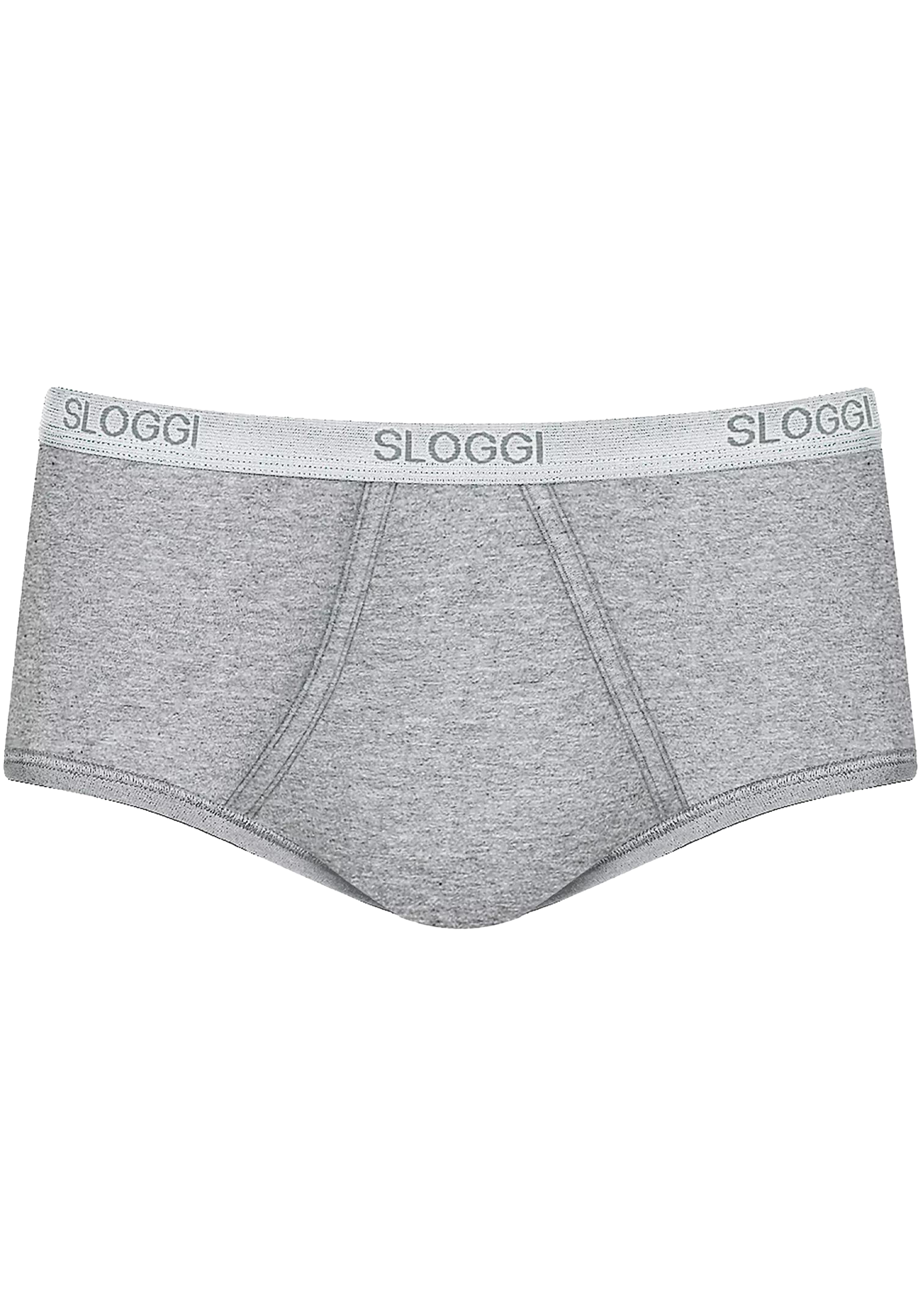 Sloggi Men Basic Maxi, heren heren slip met smalle zijkanten (1-pack), grijs